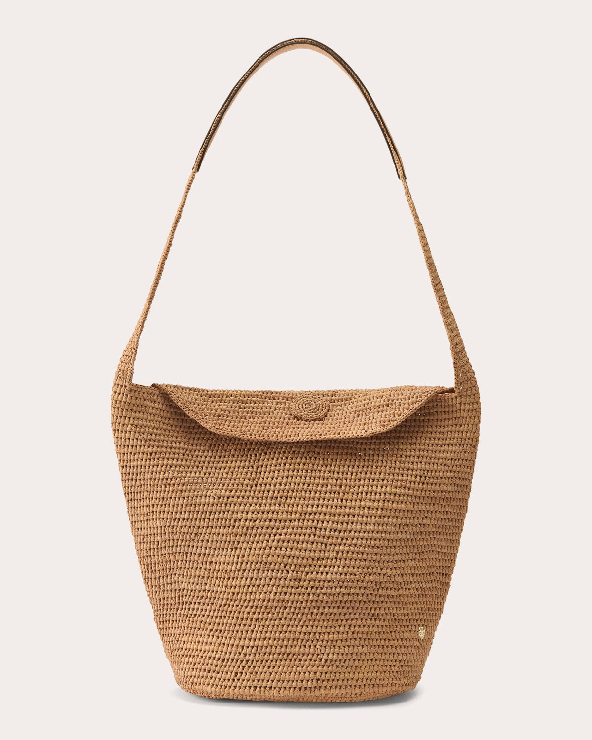 Yala Crocheted Raffia Drawstring Sac Bag