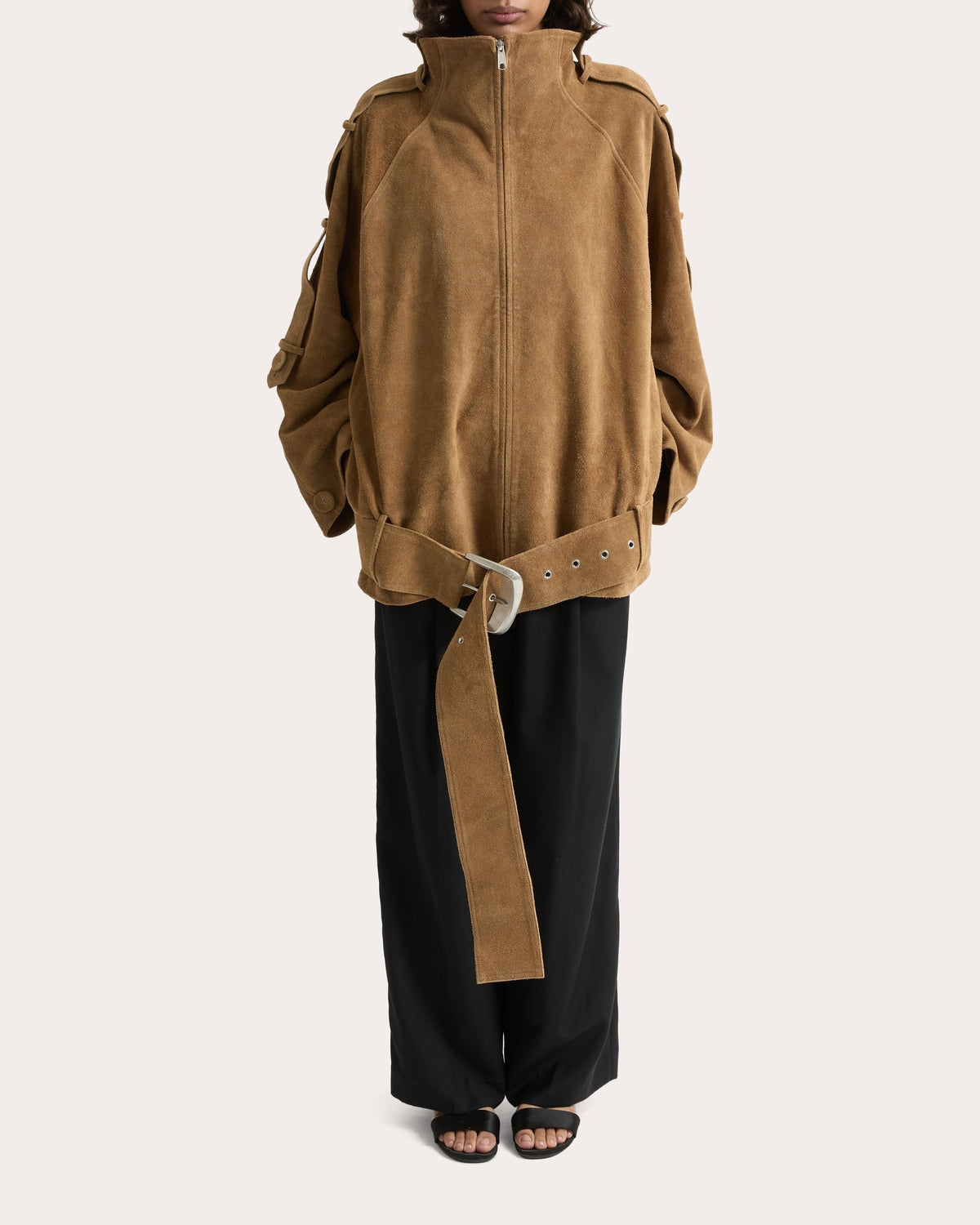 Sara Oversized Suede Jacket
