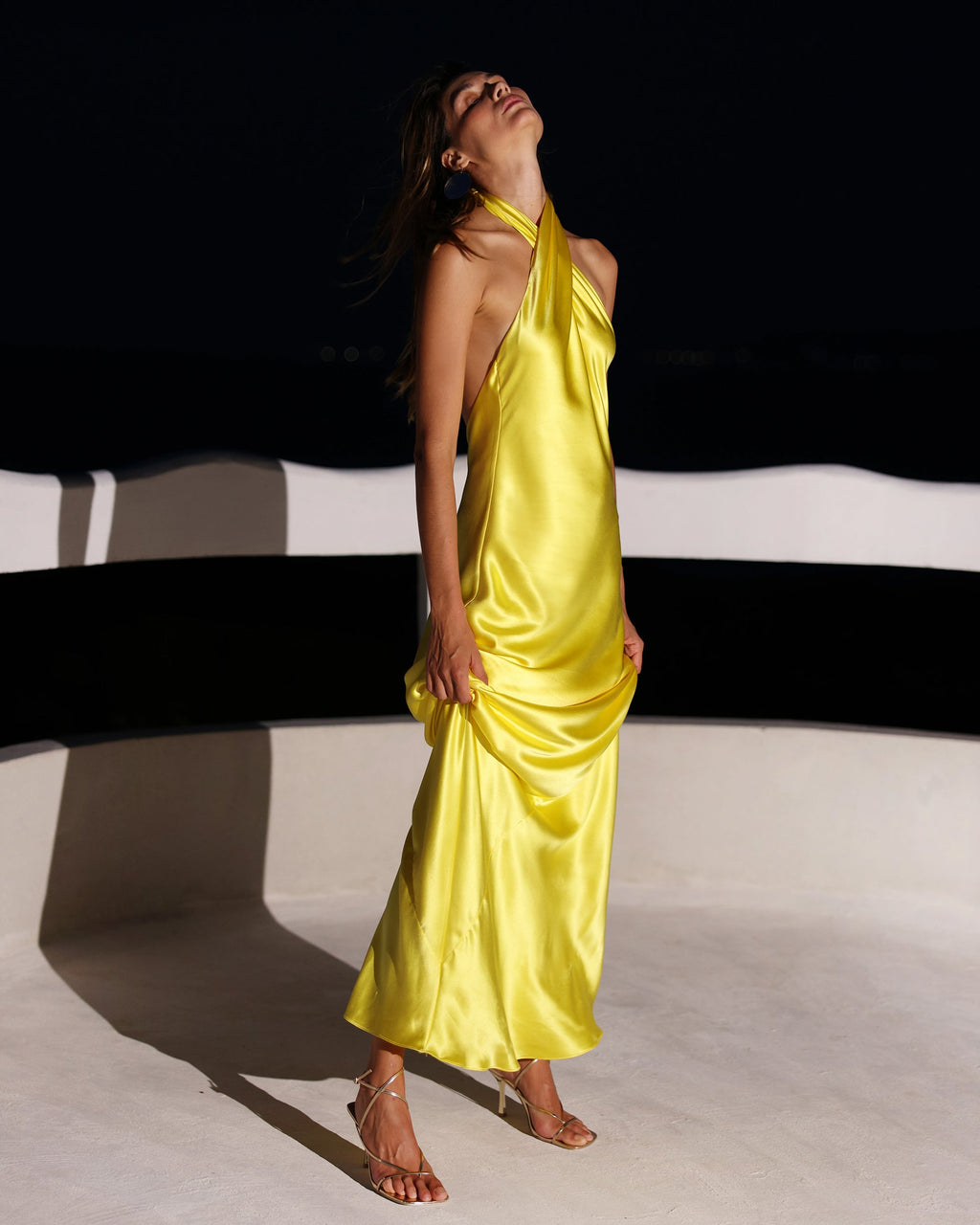 Olivia Halterneck Silk Dress