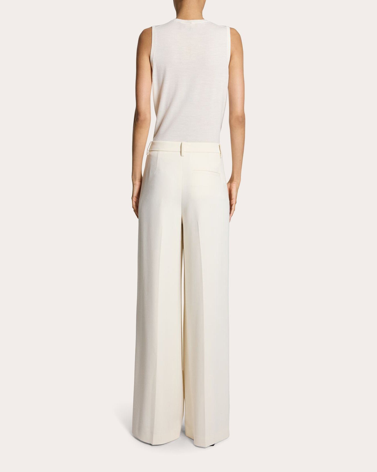 Admiral Crepe Pleated Wide-Leg Trousers