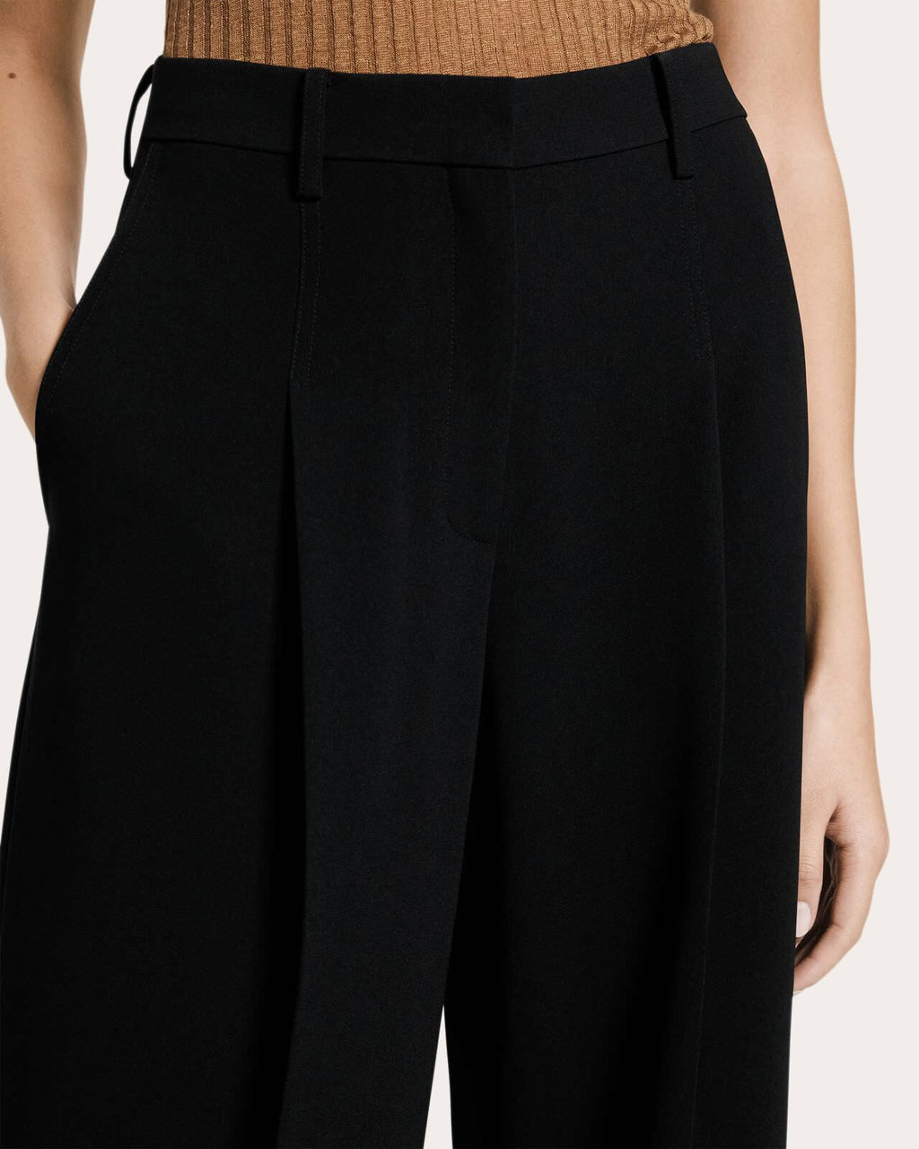Admiral Crepe Pleated Wide-Leg Trousers