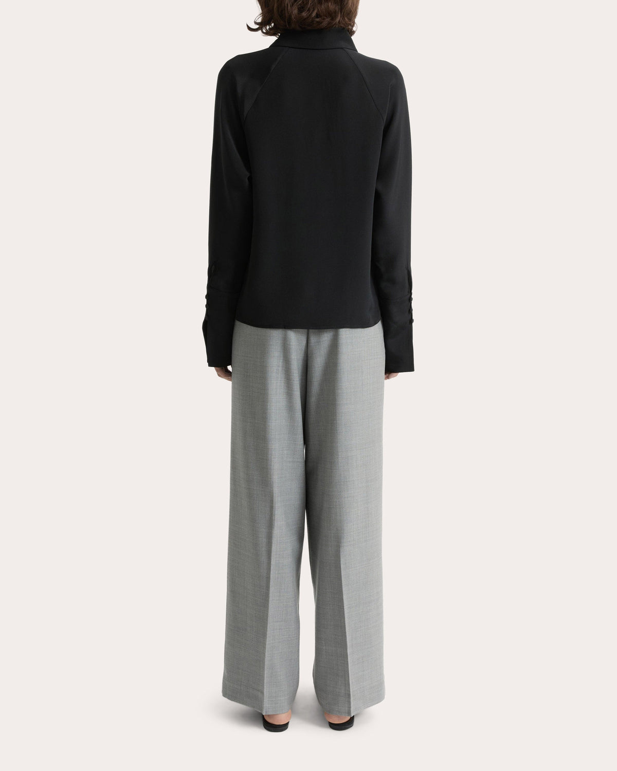 Lea Silk Crepe Collared Shirt
