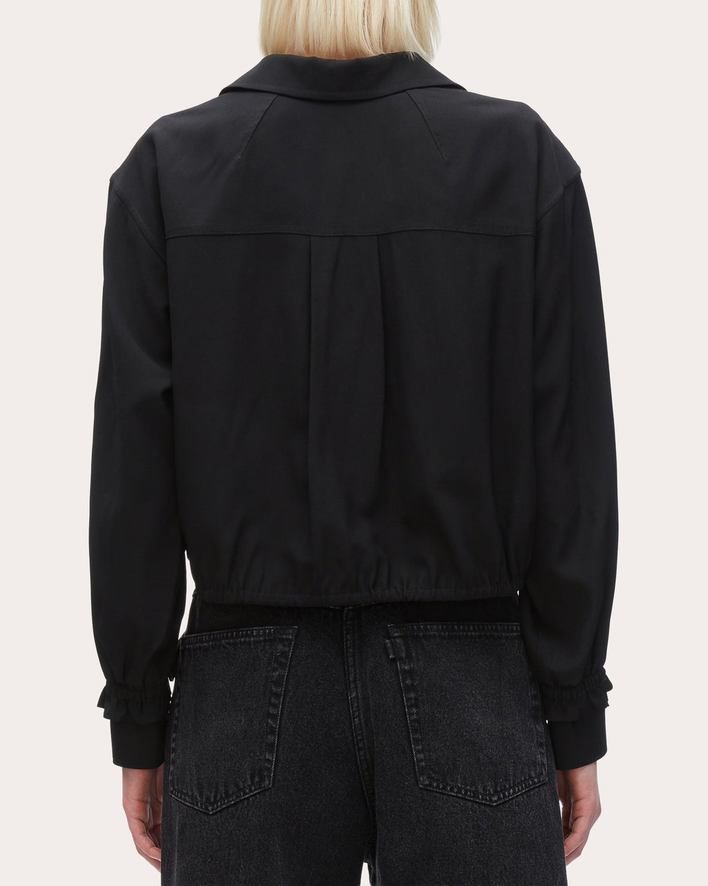 Fluid Cinched Shirt Jacket