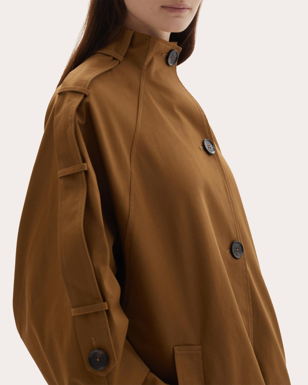 Sara Cotton Oversized Trench Jacket