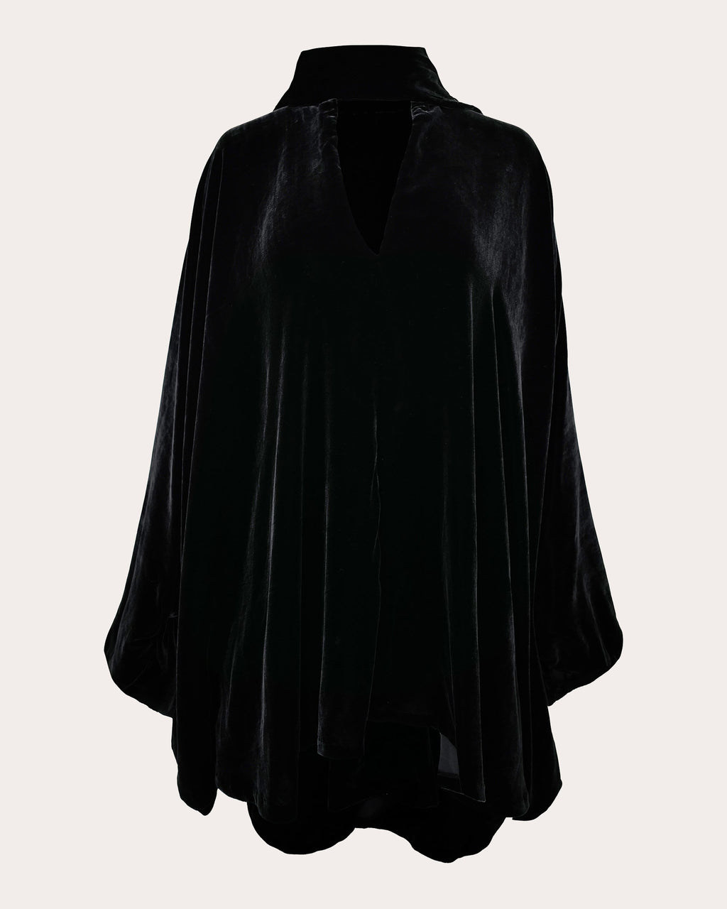 Emlyn Velvet Tie-Neck Mini Dress