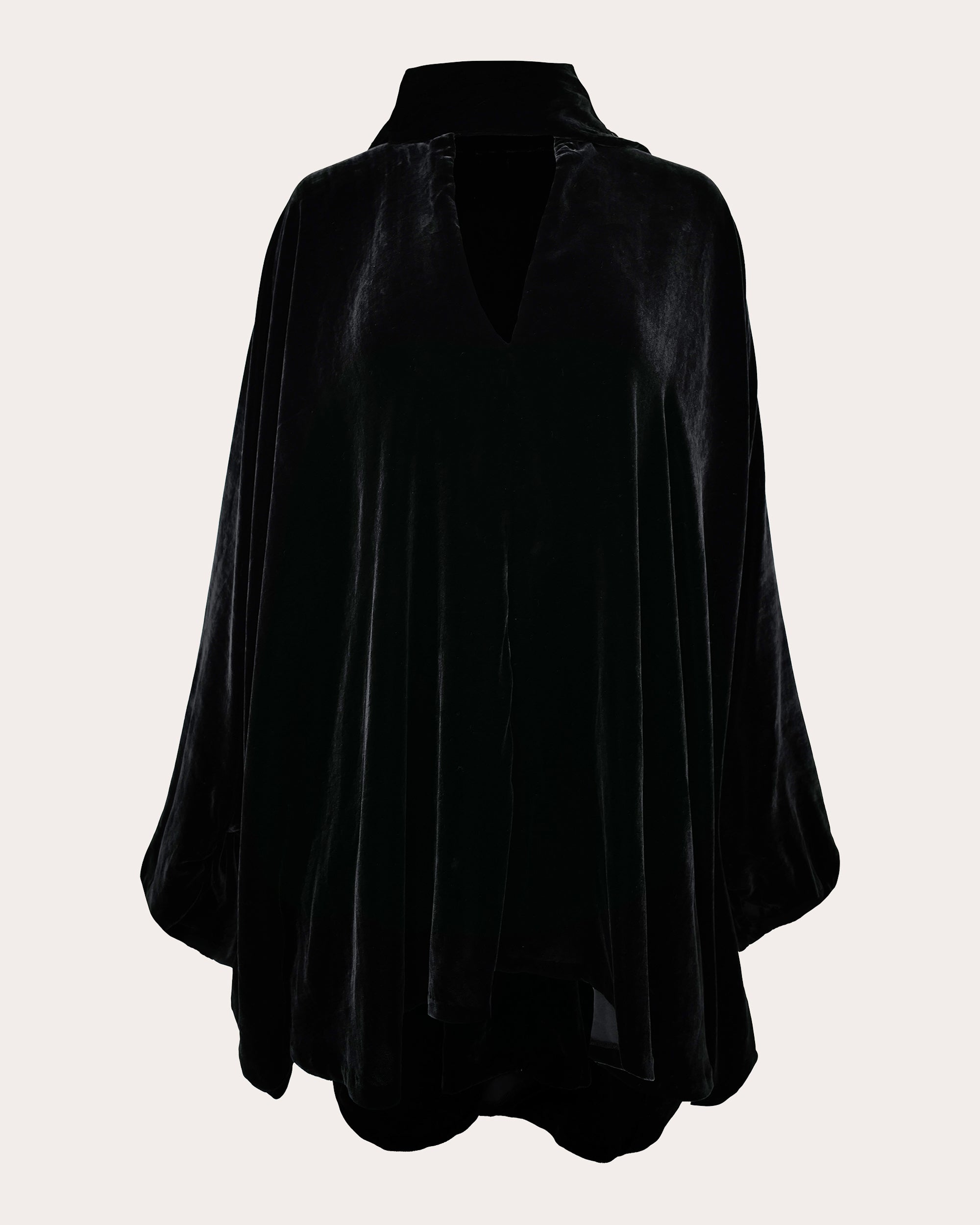 Emlyn Velvet Tie-Neck Mini Dress