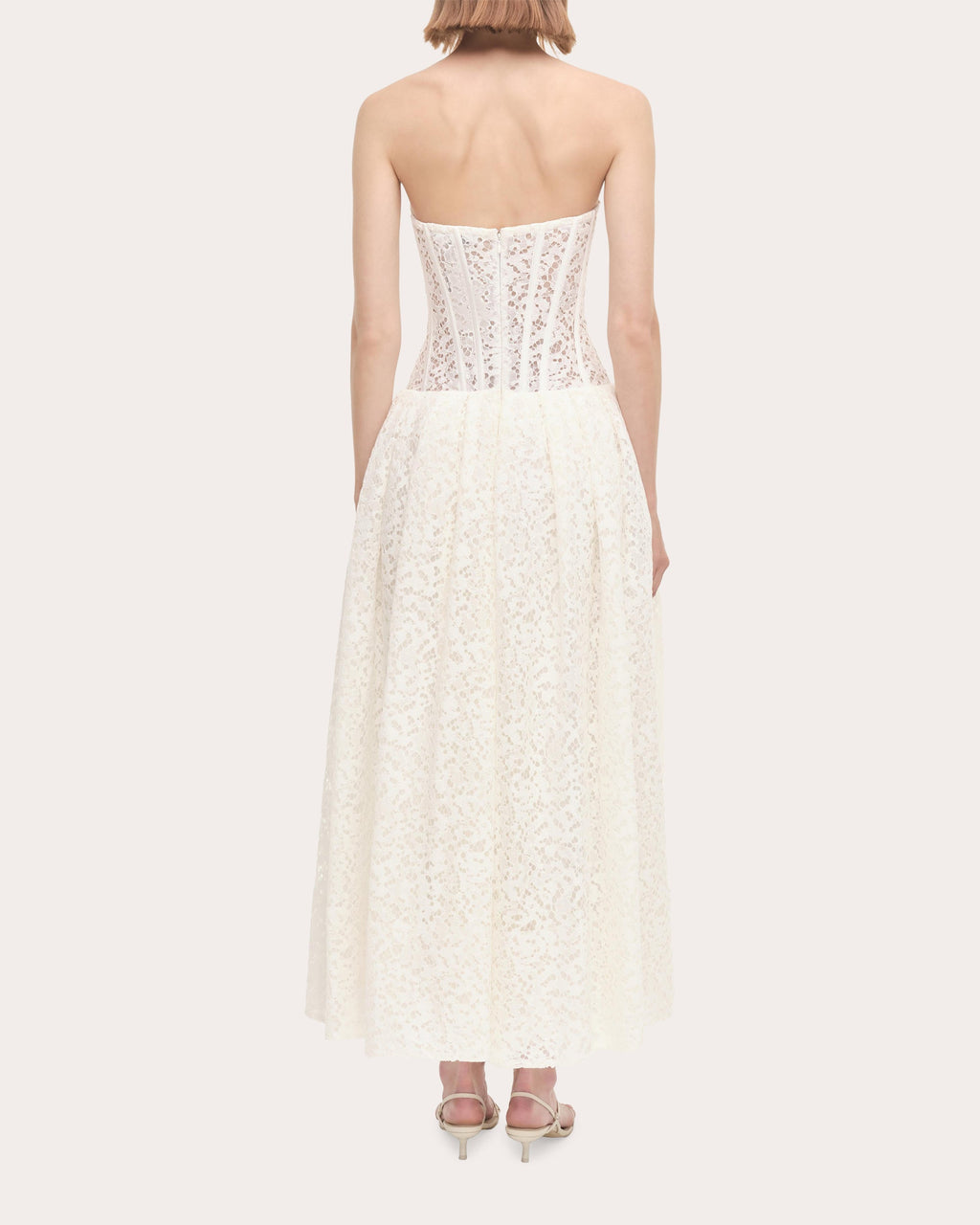 Evangeline Satin Lace Combo Bustier Dress