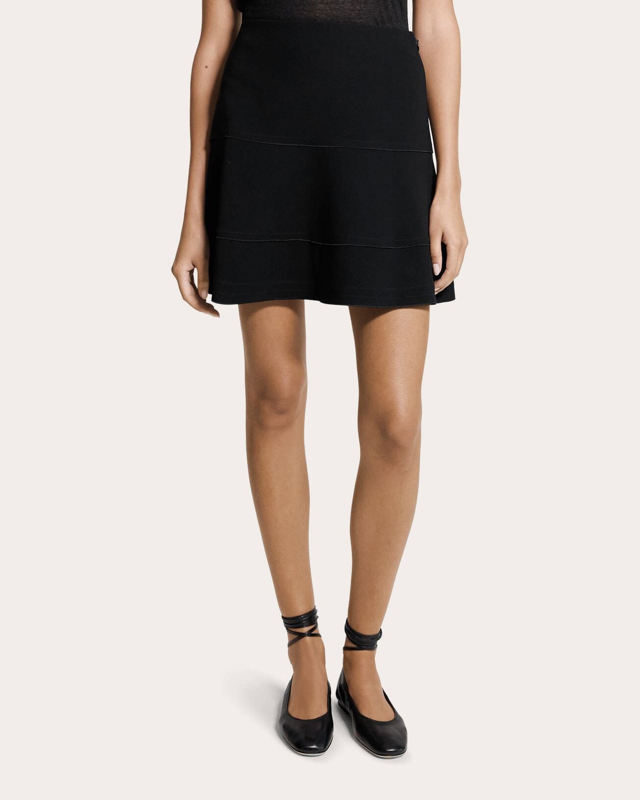 Admiral Crepe Seamed A-Line Mini Skirt