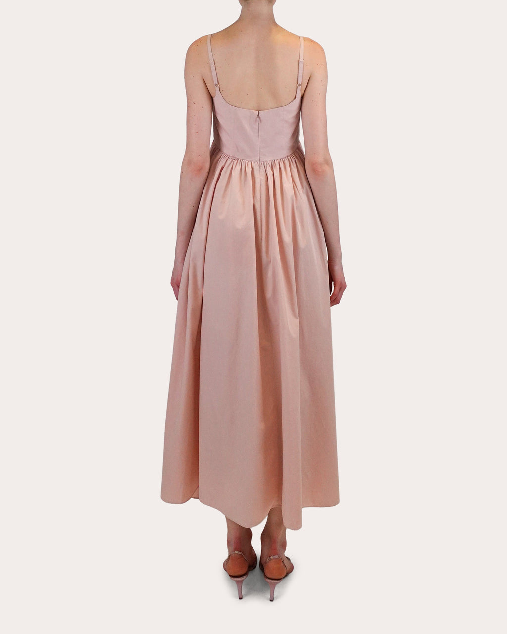 Rachel Poplin Empire Midi Dress