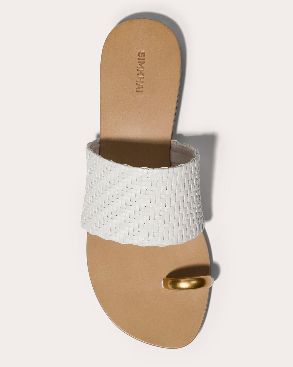 Ariana Woven Faux-Leather Sandal