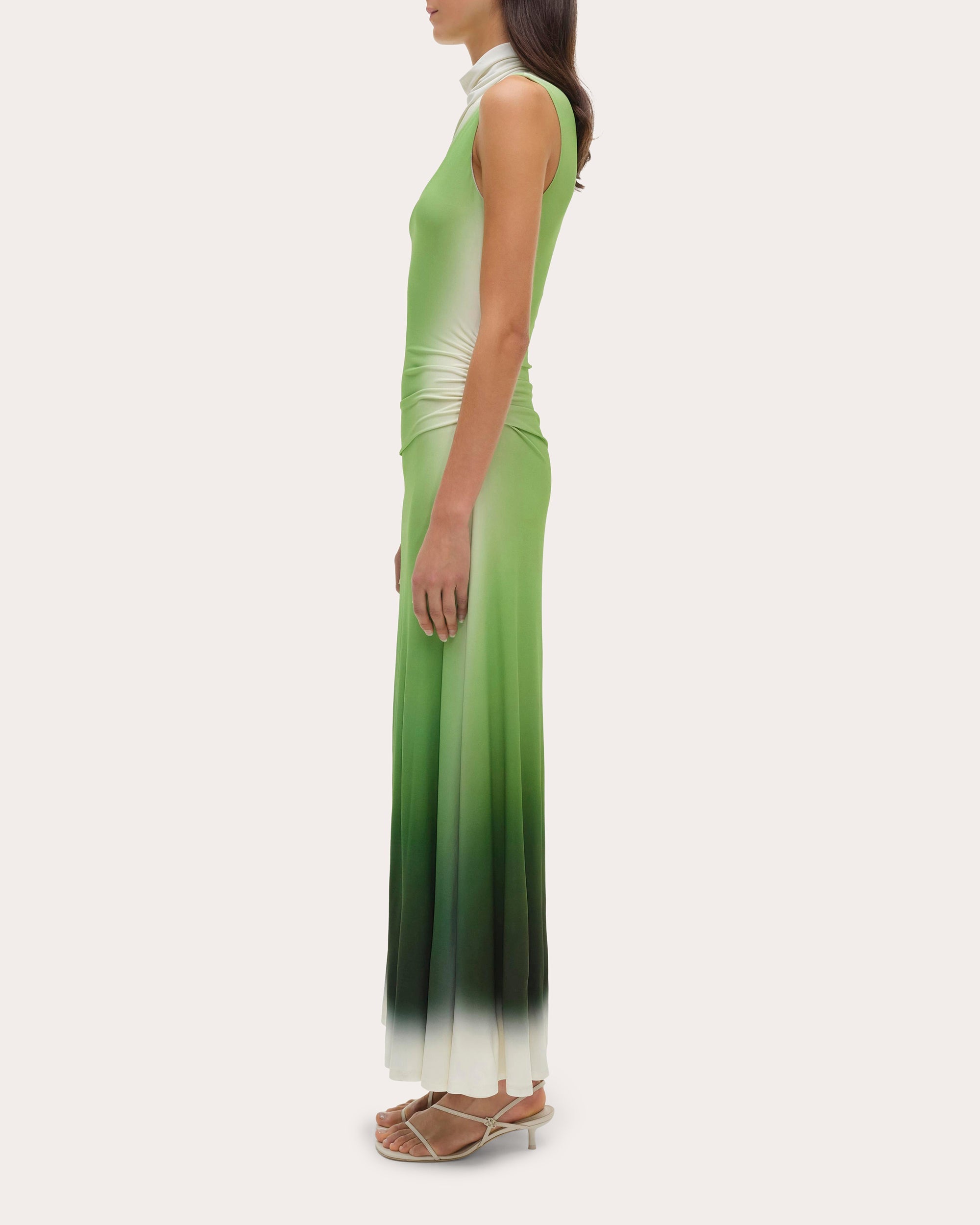 Aldina Ruched Ombré Jersey Maxi Dress