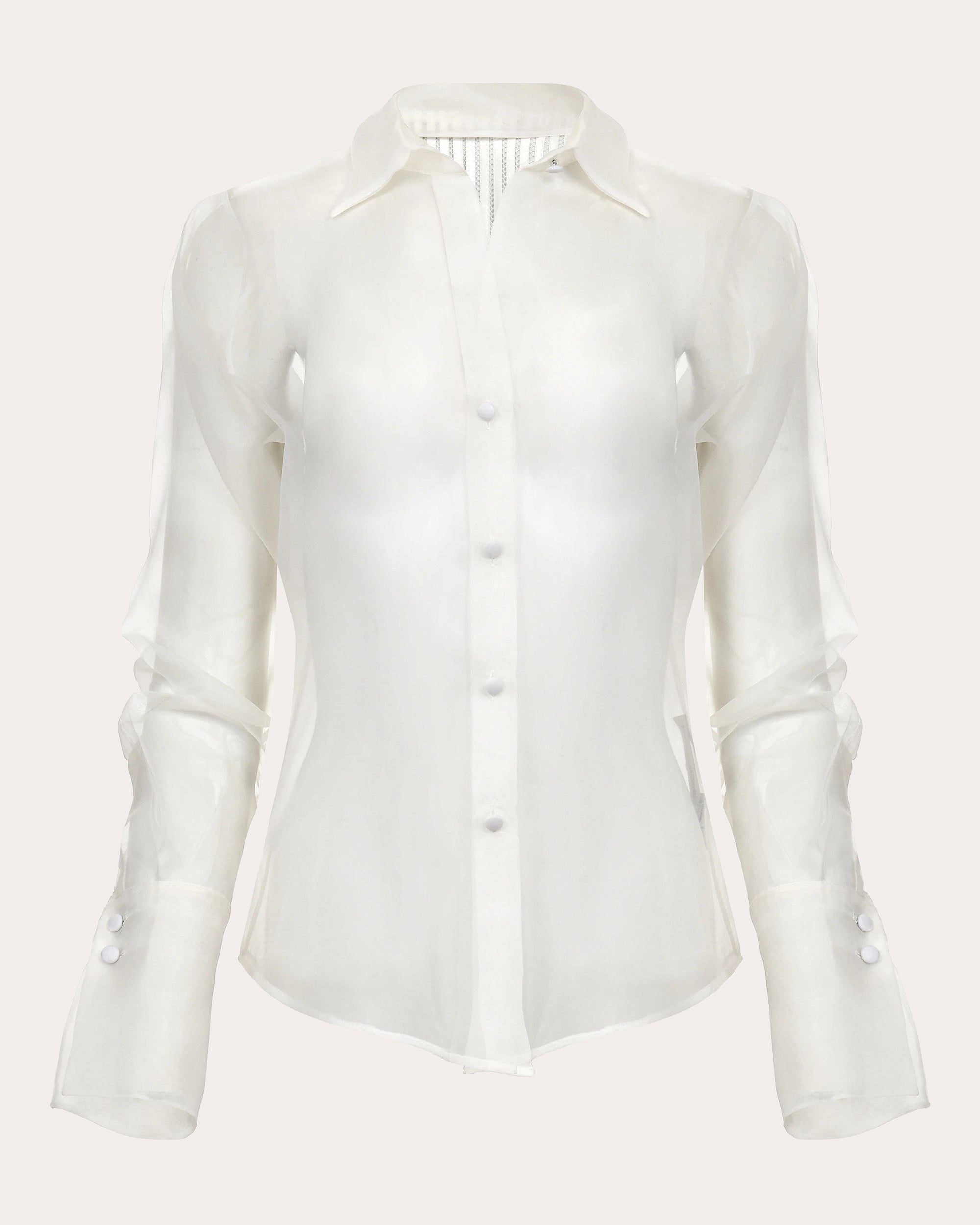 Irma Paneled Sheer Silk-Organza Blouse
