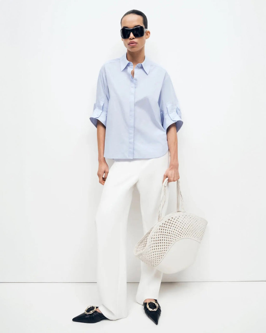 Gemma Gathered Poplin Shirt