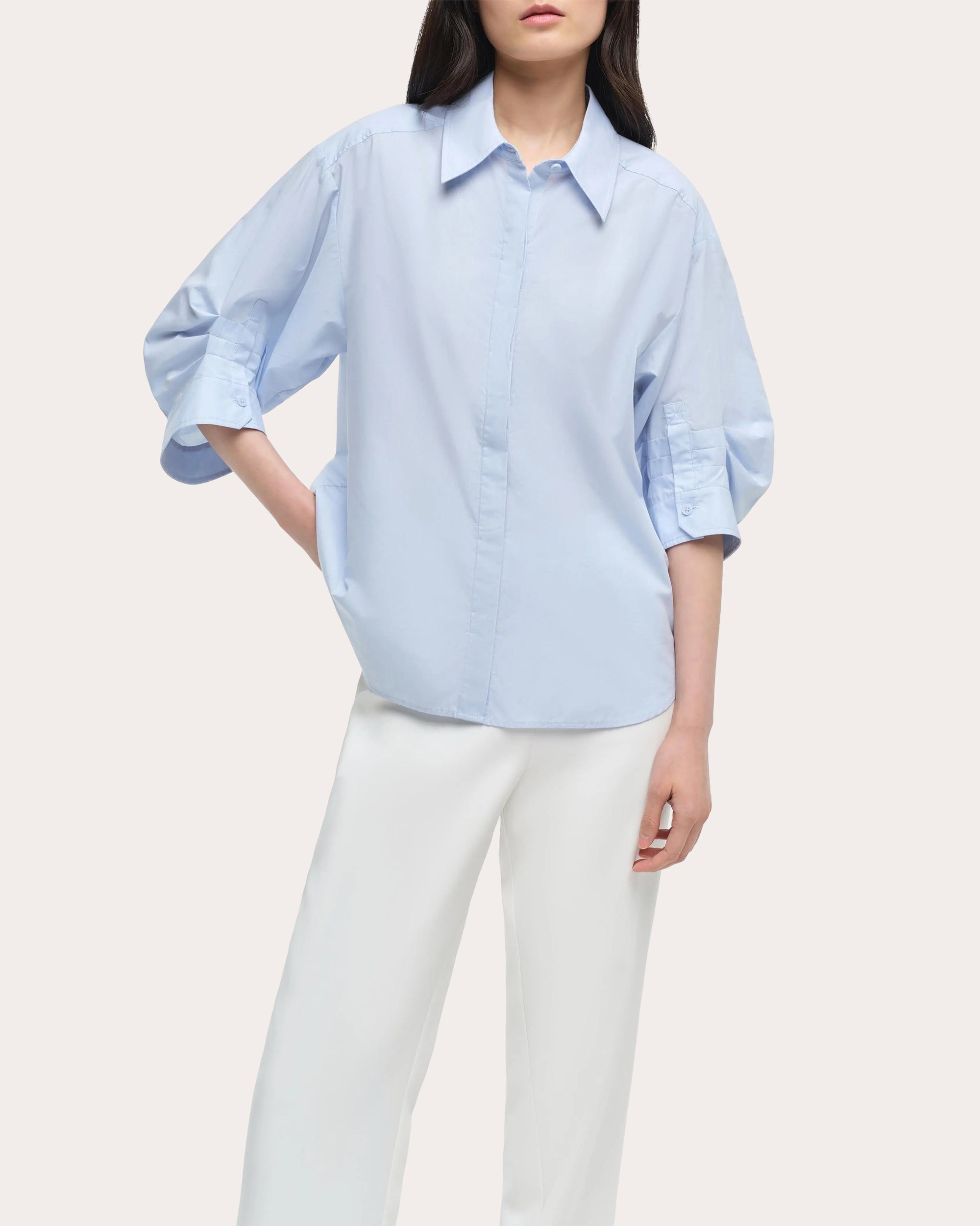 Gemma Gathered Poplin Shirt