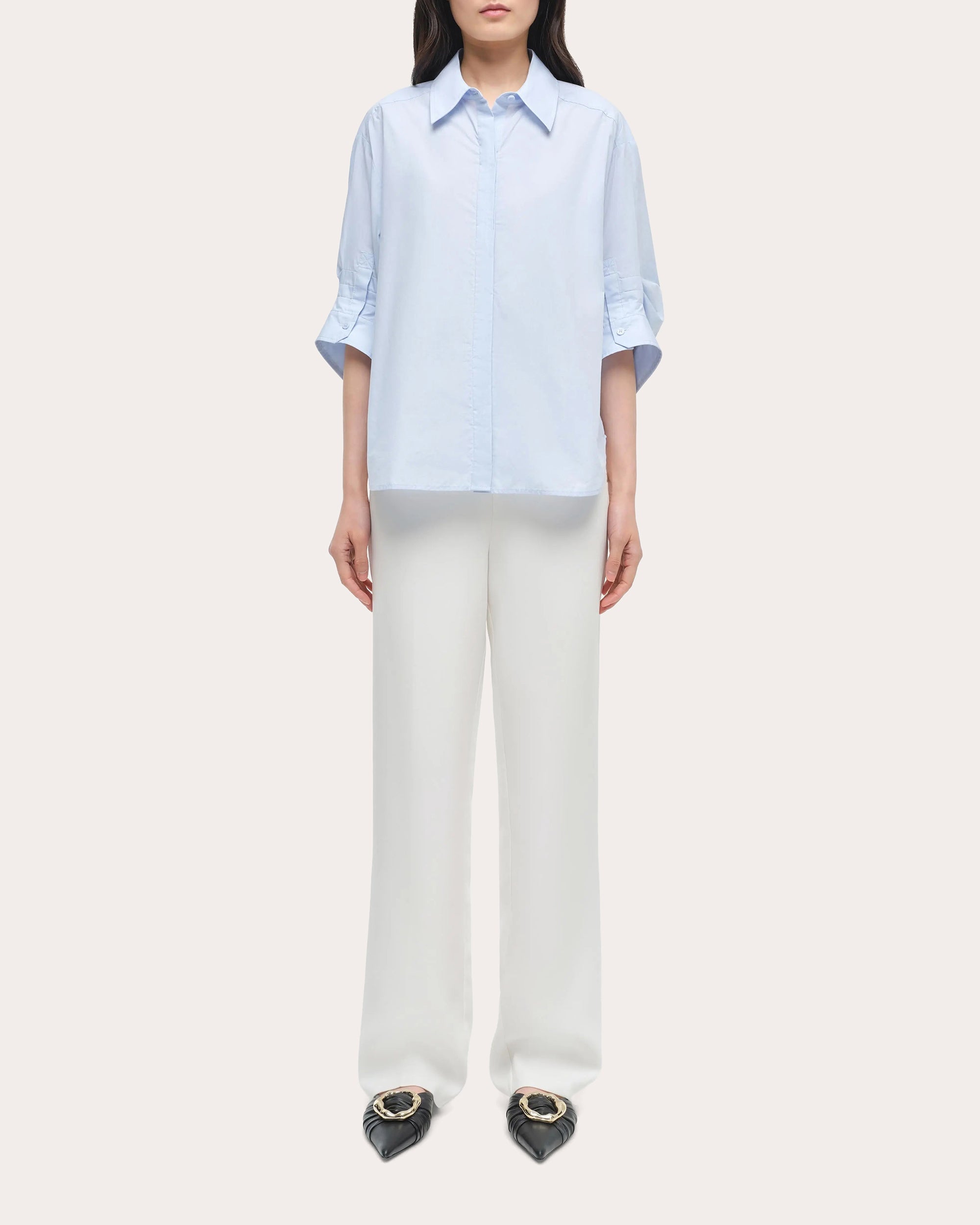 Gemma Gathered Poplin Shirt