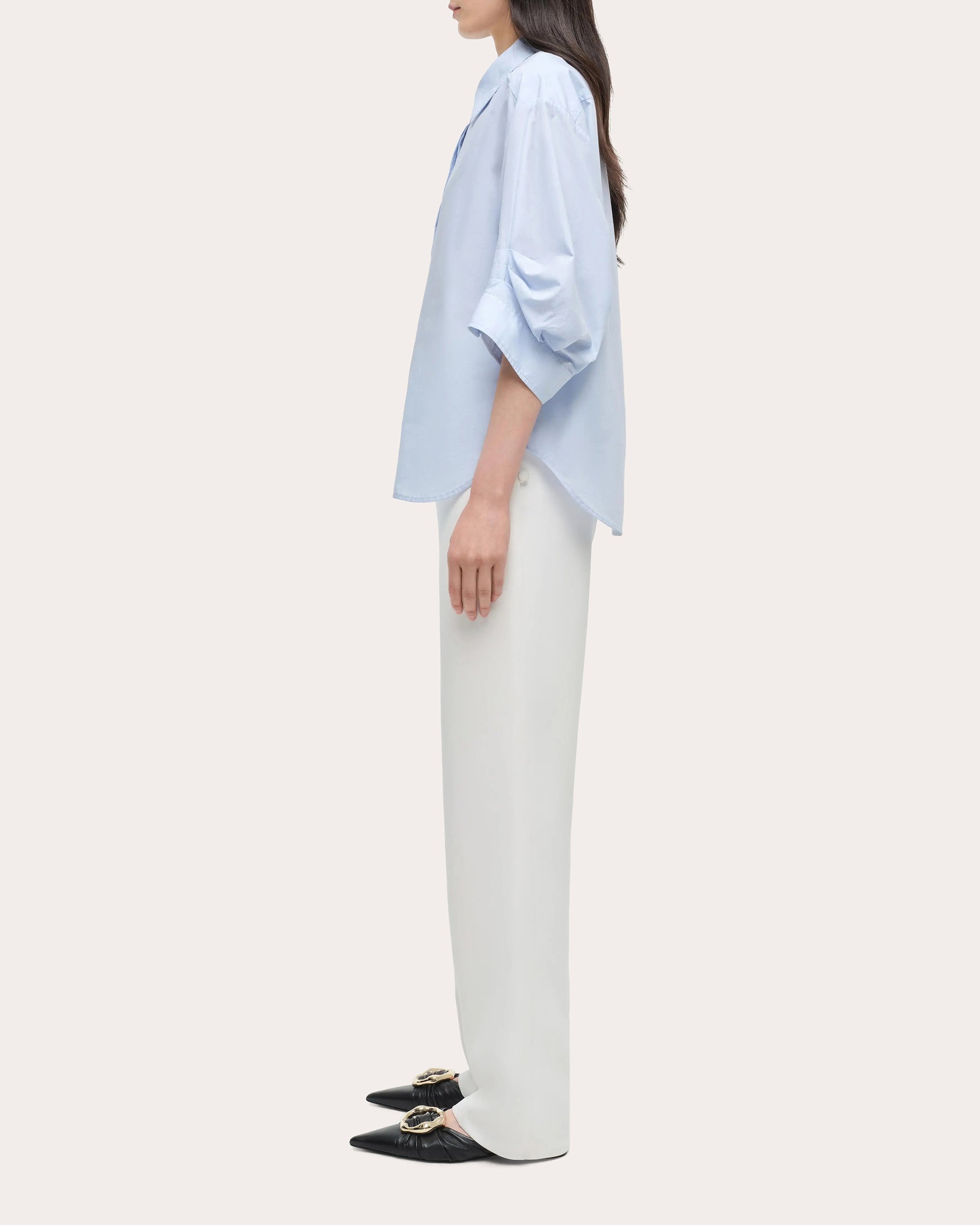 Gemma Gathered Poplin Shirt