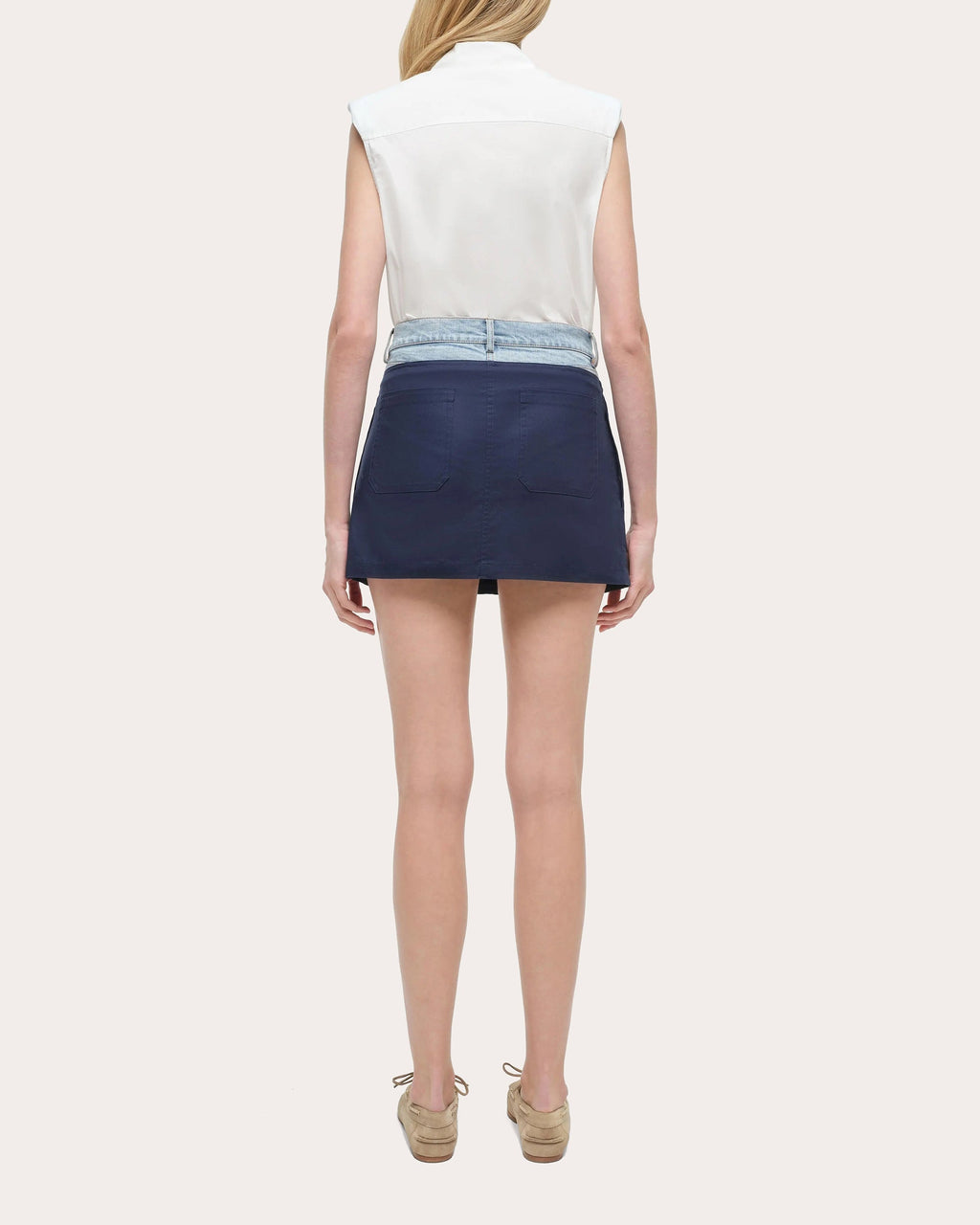 Hampton Denim Utility Combo Mini Skirt