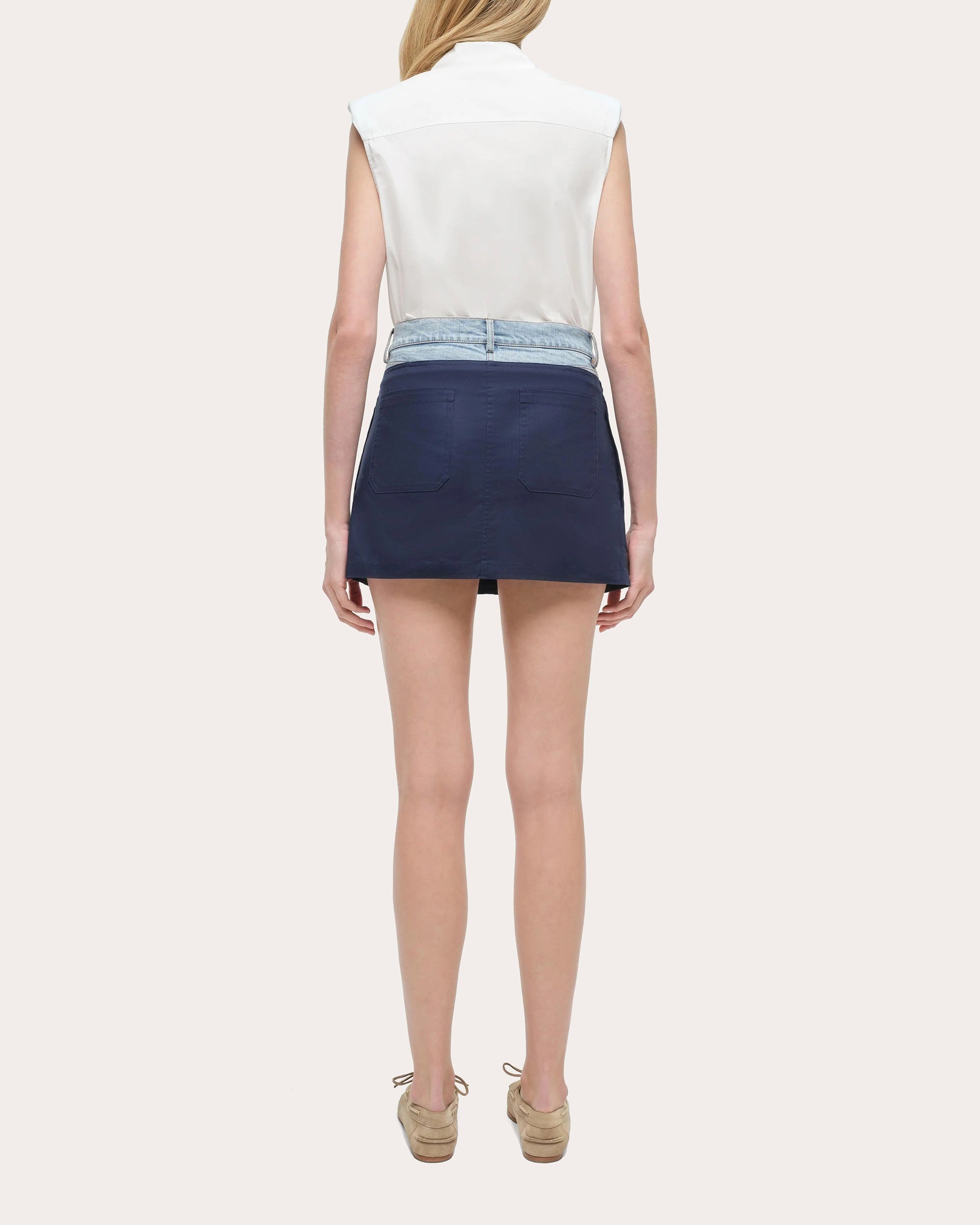 Hampton Denim Utility Combo Mini Skirt