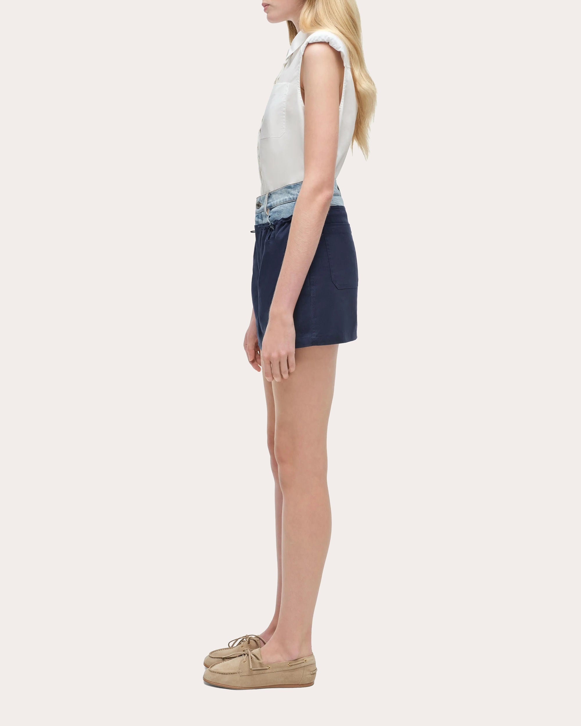 Hampton Denim Utility Combo Mini Skirt