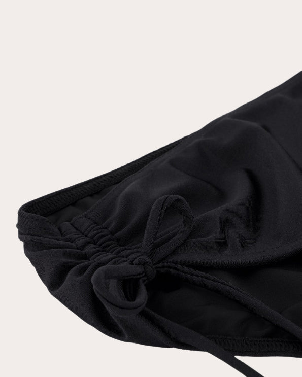 Harper Ruched Mid-Rise Bikini Bottoms