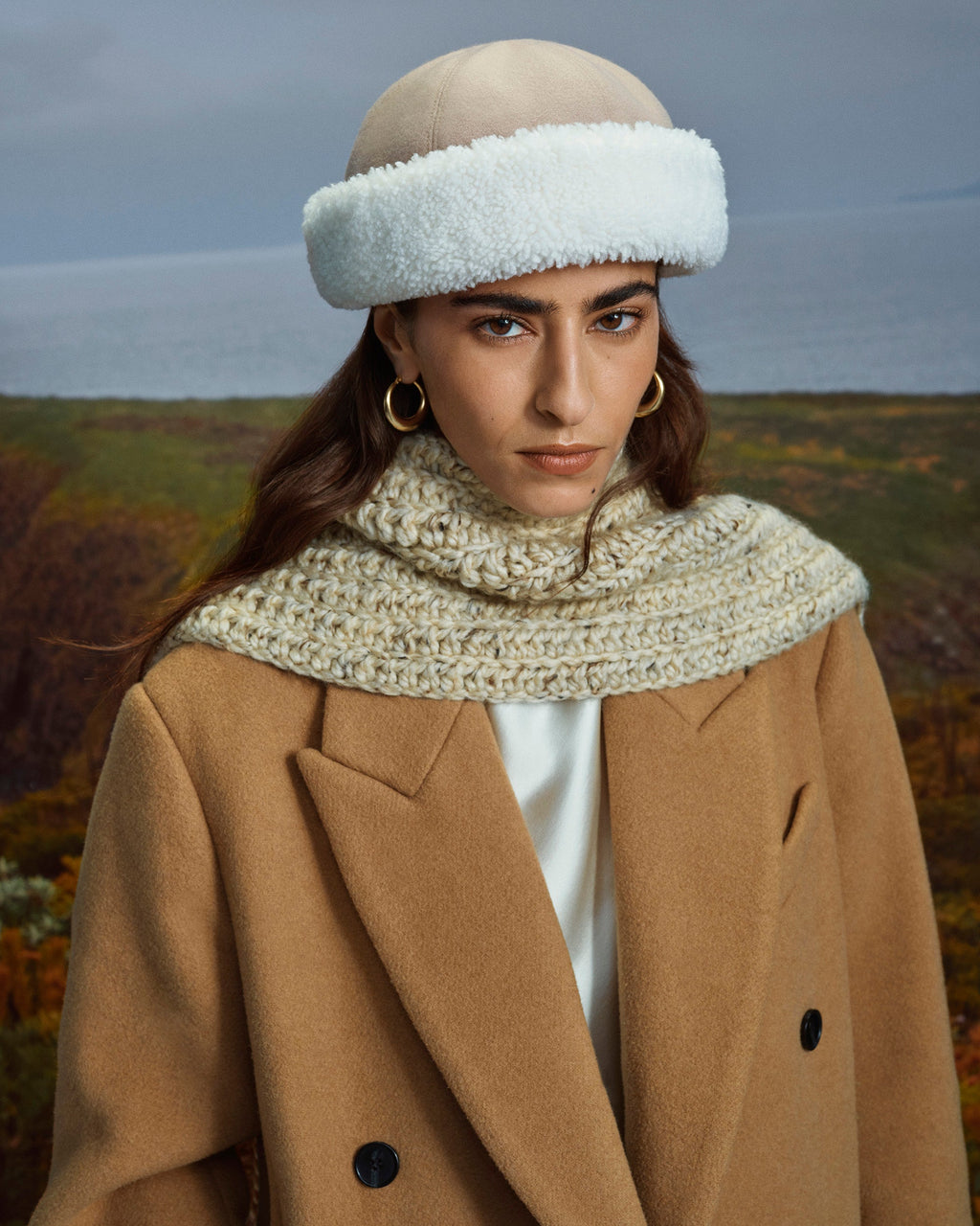 Nika Wool Shearling Beanie