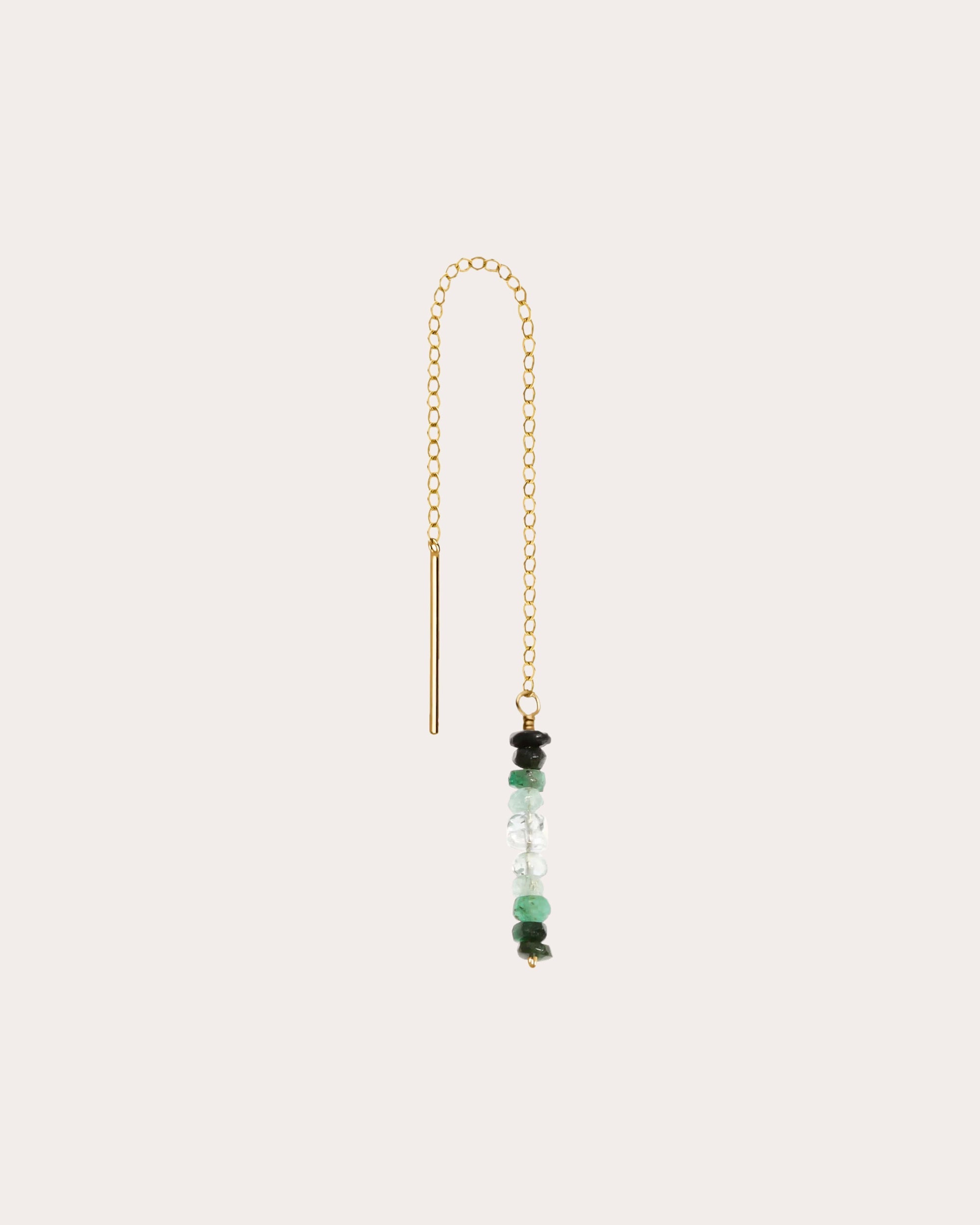 Nonza 14K Gold-Filled Wire and Emerald Single Earring