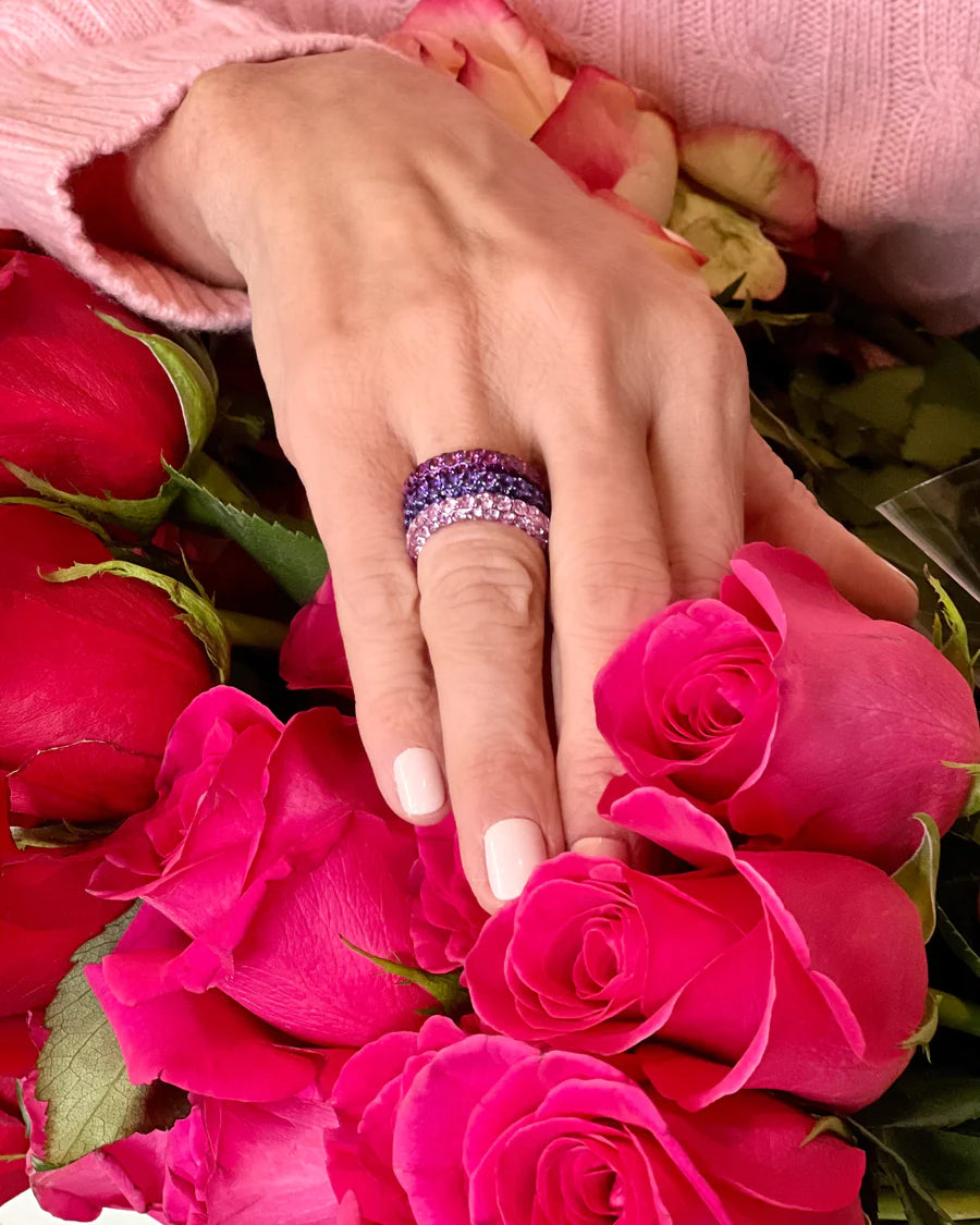 Three-Sided 18K Gold Sapphire Ring