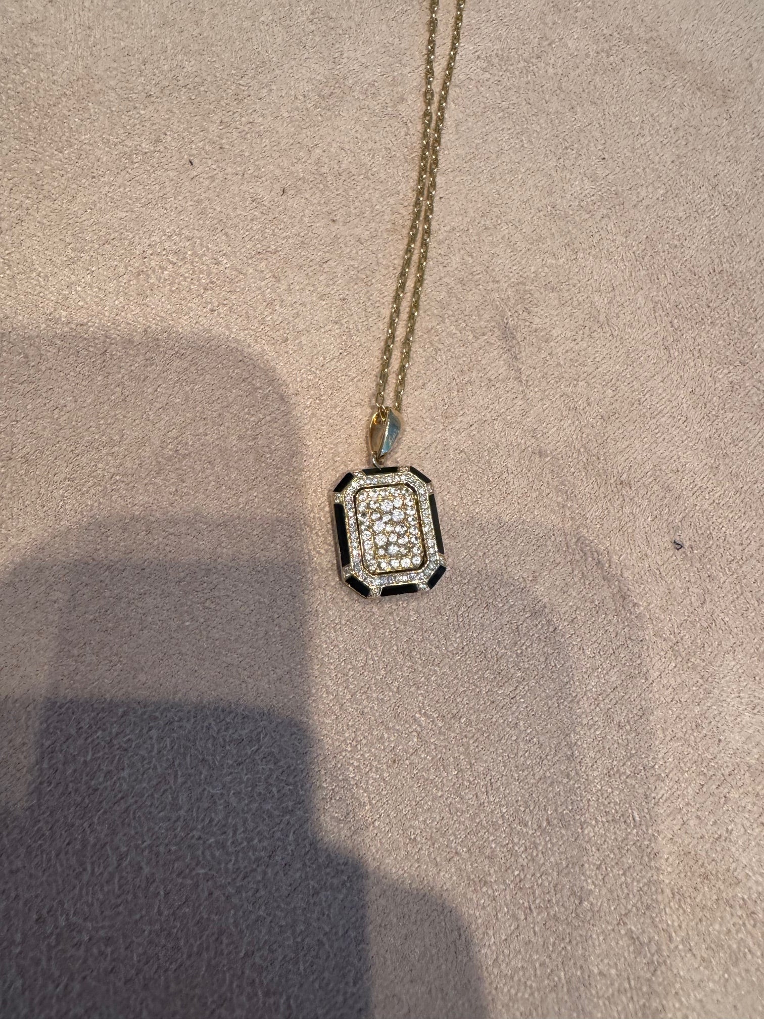 Diamond & Sapphire Pendant Necklace