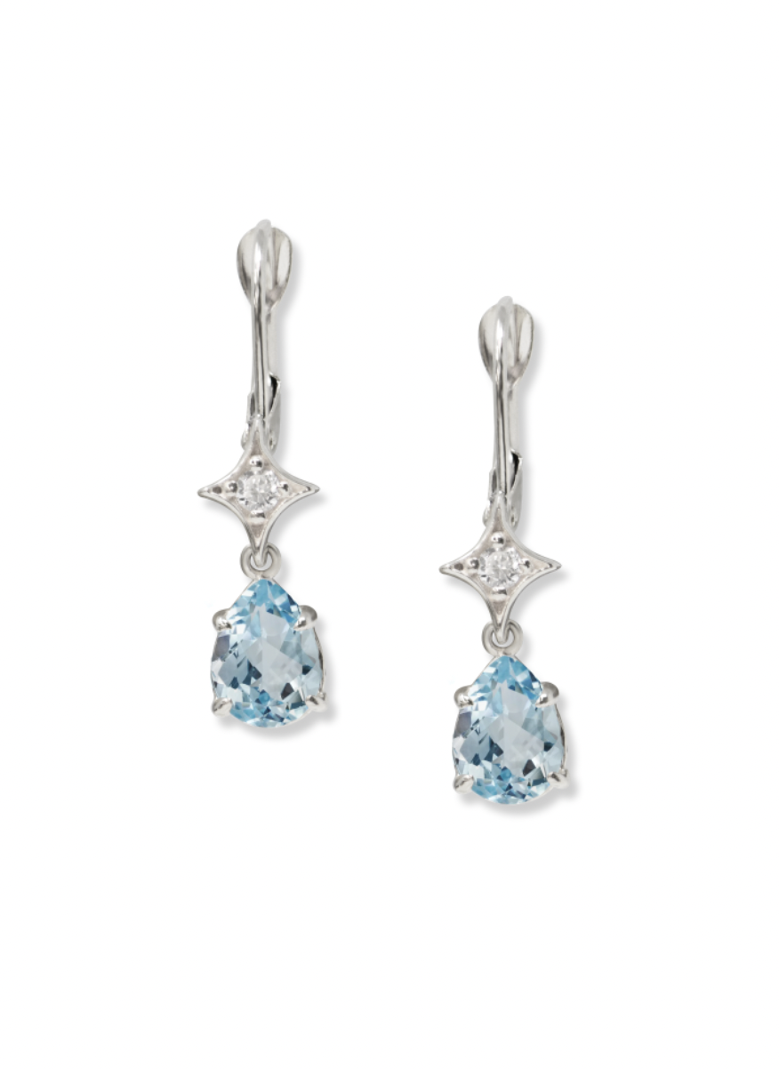 Jac+Jo Emilia Gothic Star Pear Drop Earrings