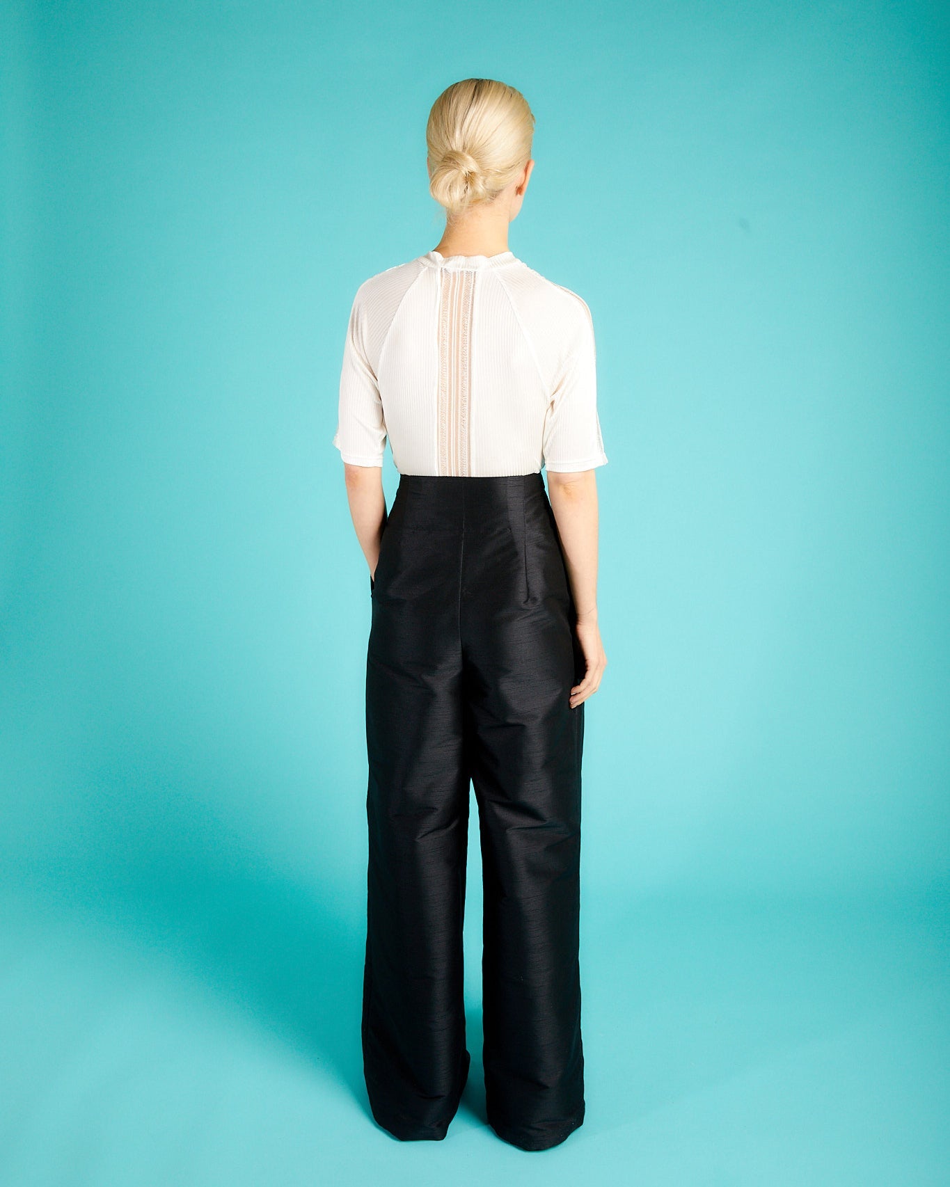 Nola Silk Wide-Leg Trousers