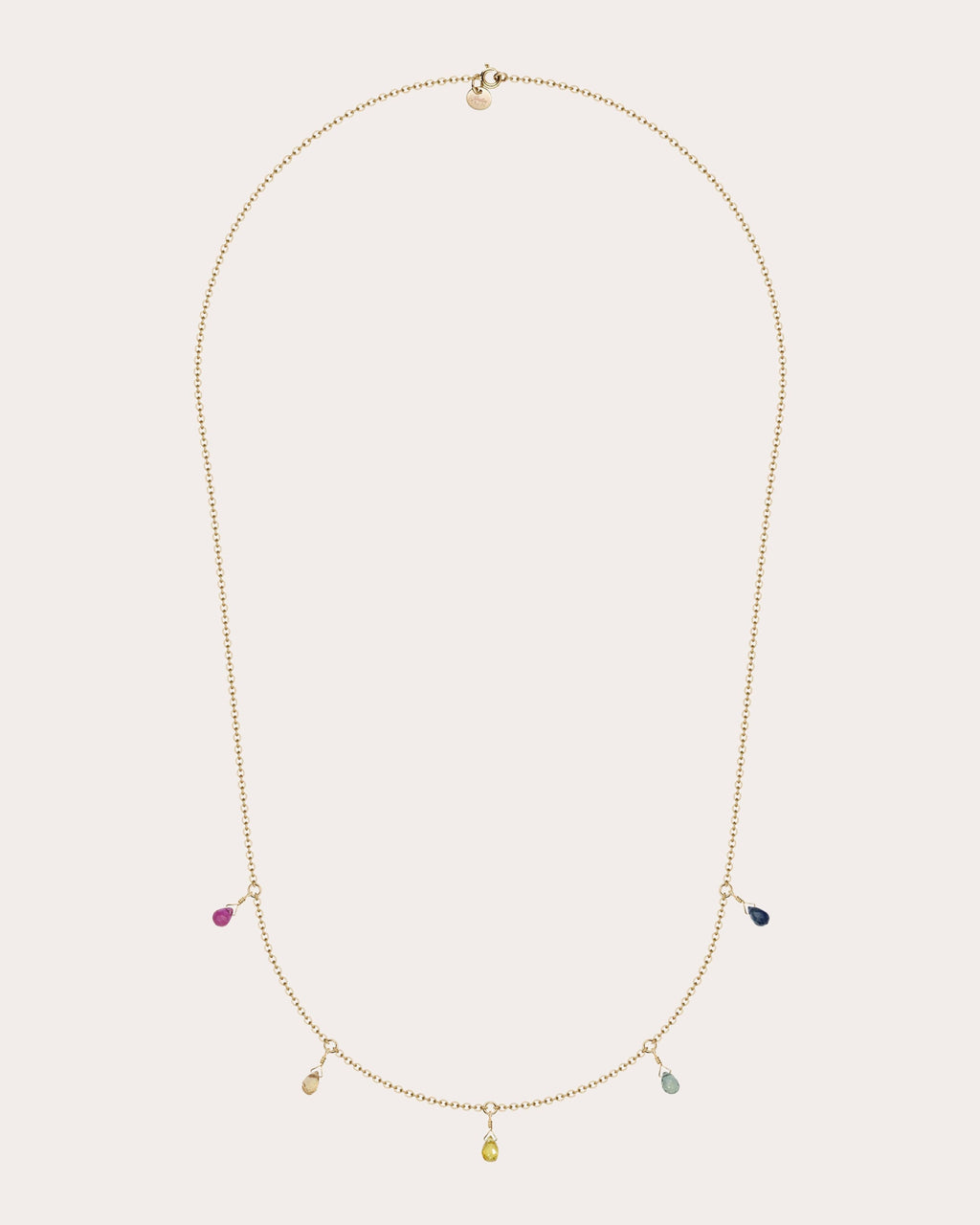 Rainbow Sapphire Luna Necklace
