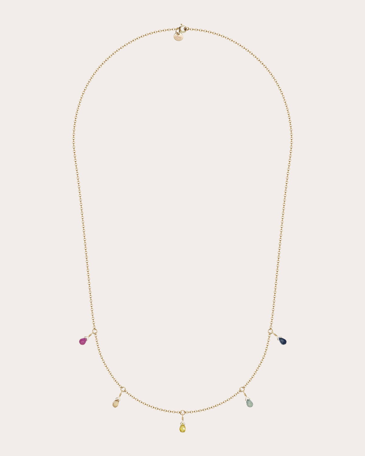 Rainbow Sapphire Luna Necklace