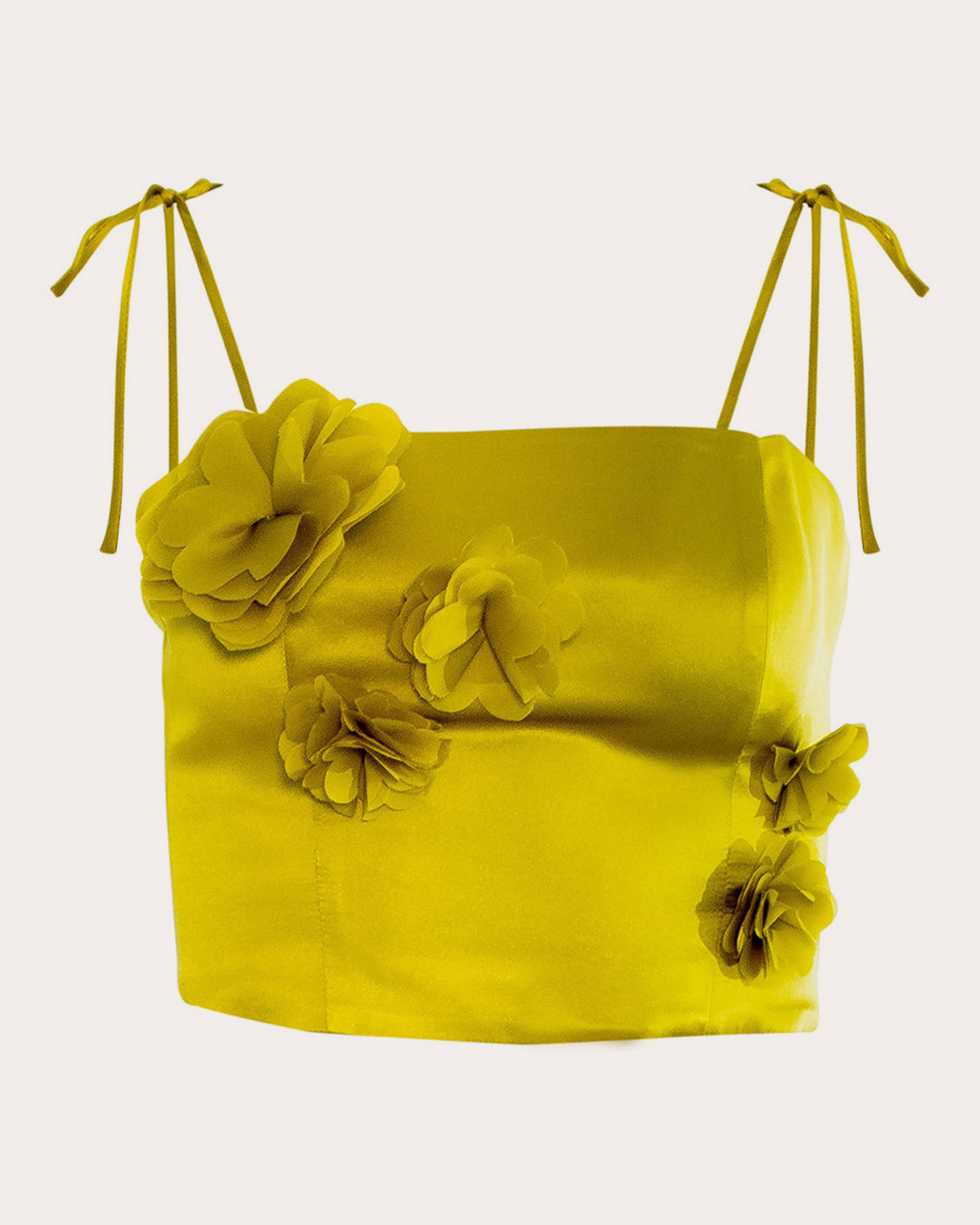 Marigold Silk Crop Top