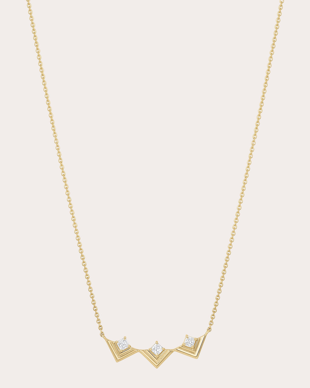 Diamond & 14k Gold Revival Mini Frame Pendant Necklace