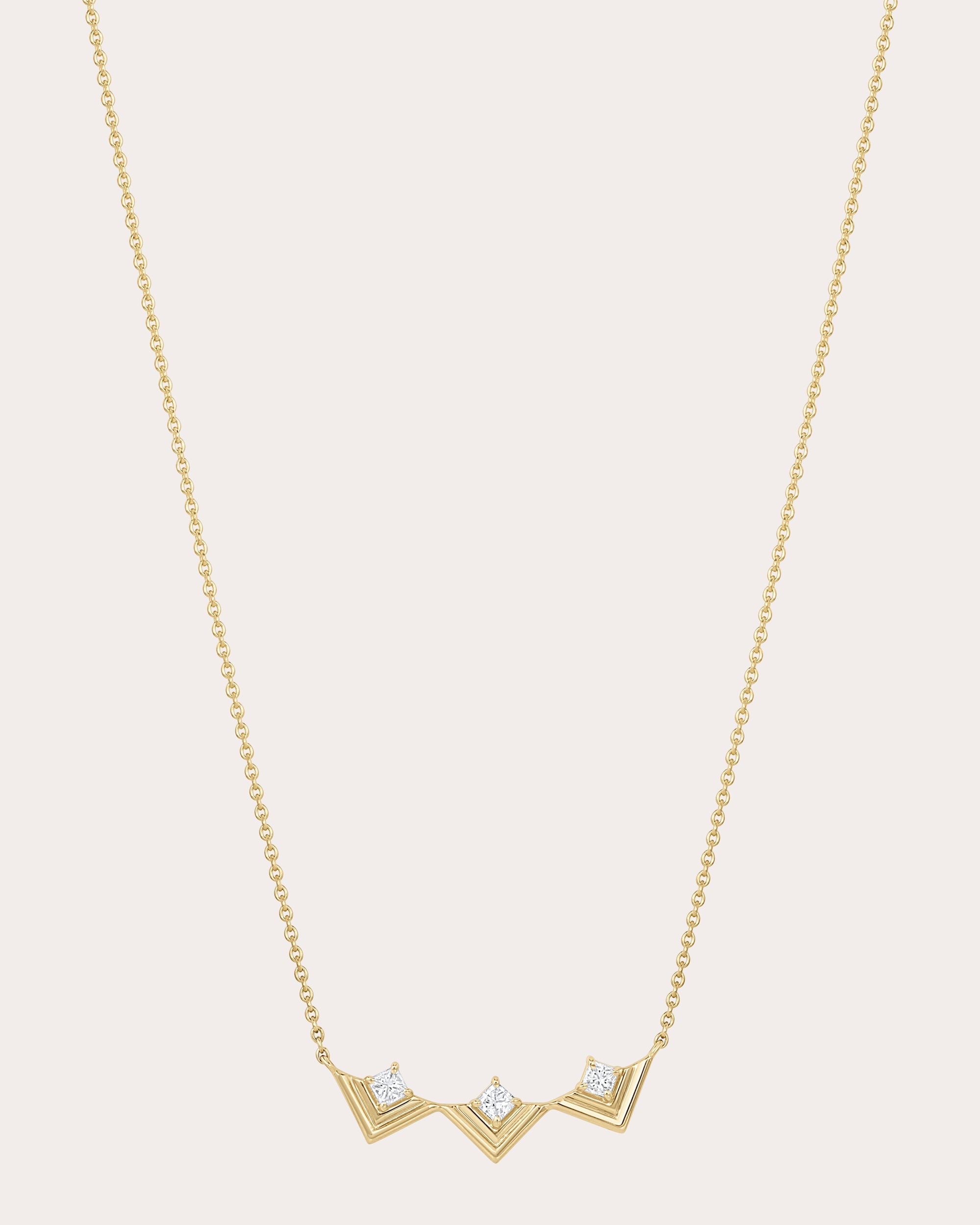 Diamond & 14k Gold Revival Mini Frame Pendant Necklace
