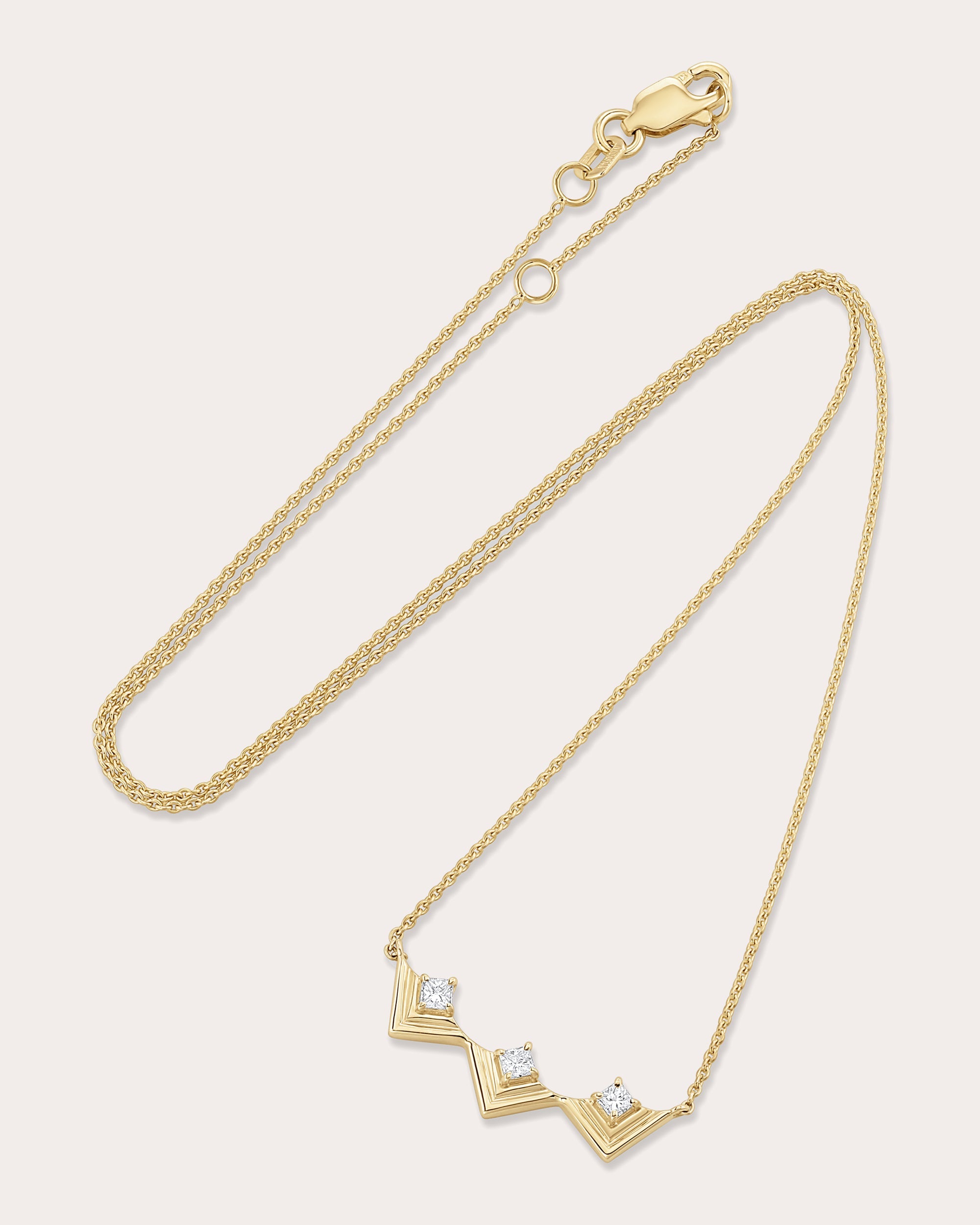 Diamond & 14k Gold Revival Mini Frame Pendant Necklace
