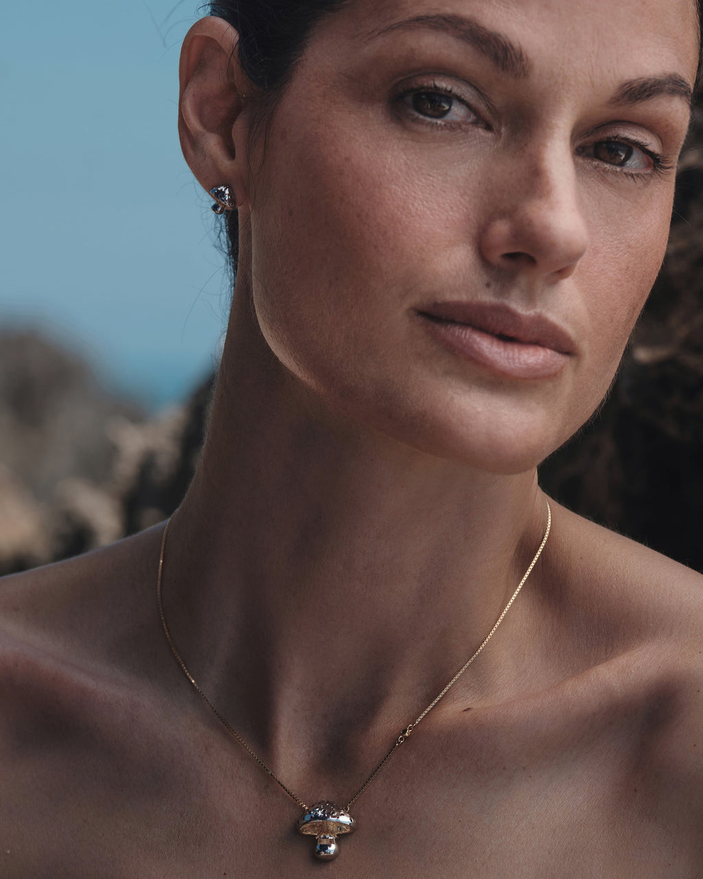 Diamond Mycelium Funghi Pendant Necklace