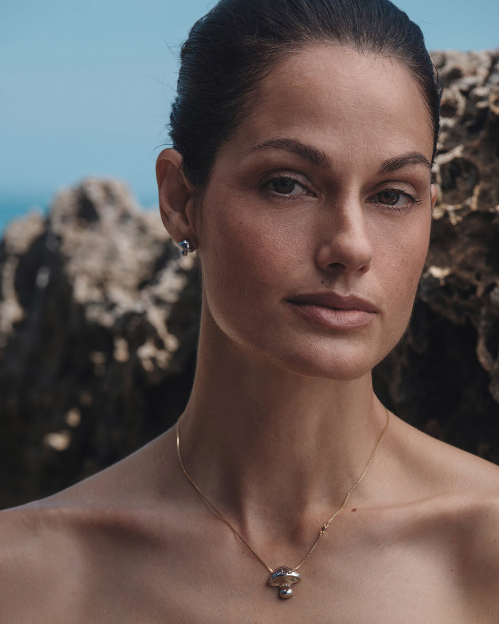 Diamond Mycelium Funghi Pendant Necklace