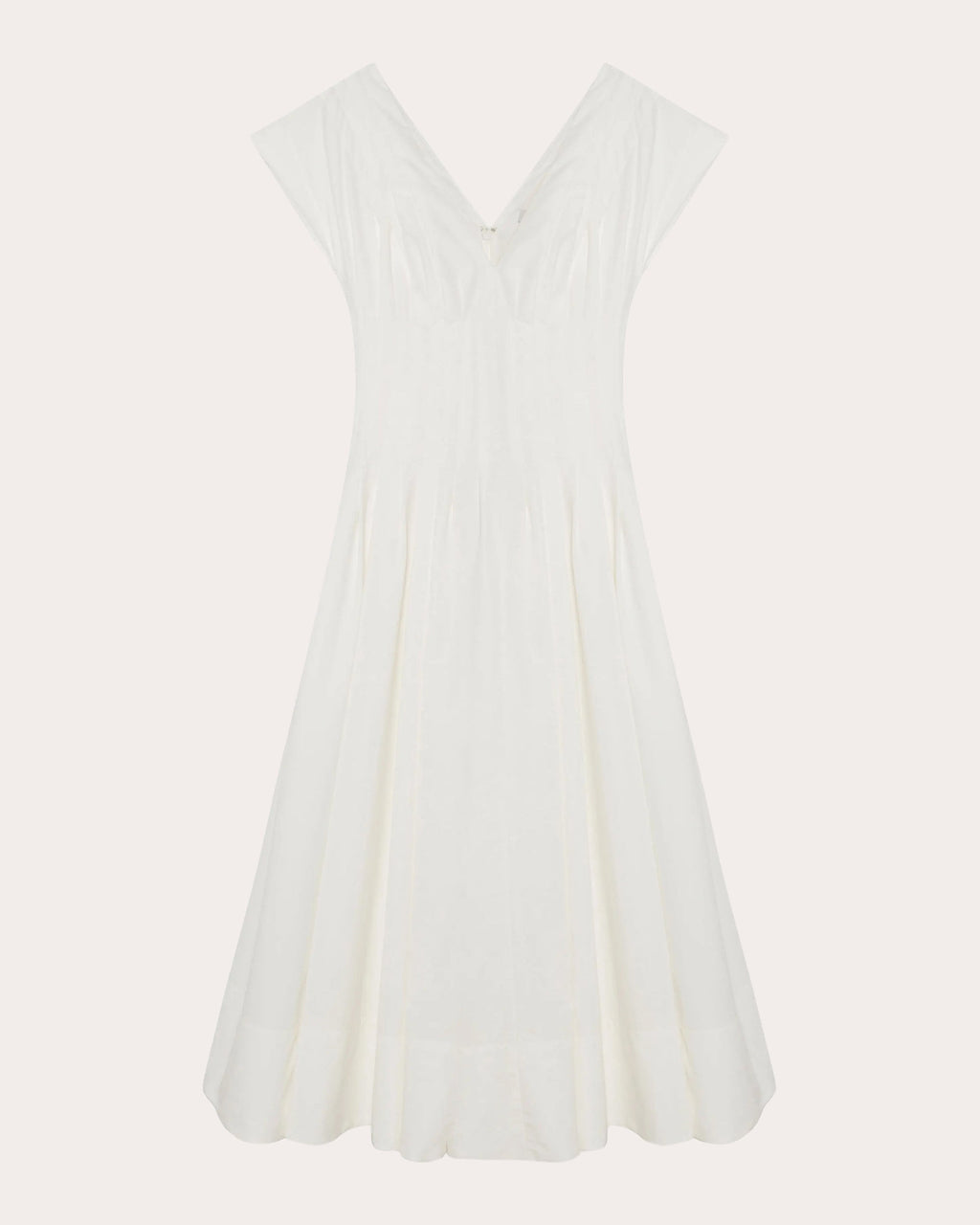 Nina Pleated Faille Midi Dress