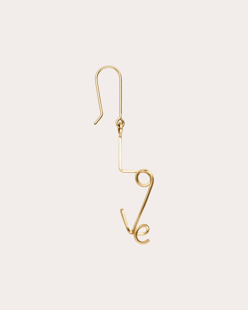 'Love' 14K Gold-Filled Single Wire Earring