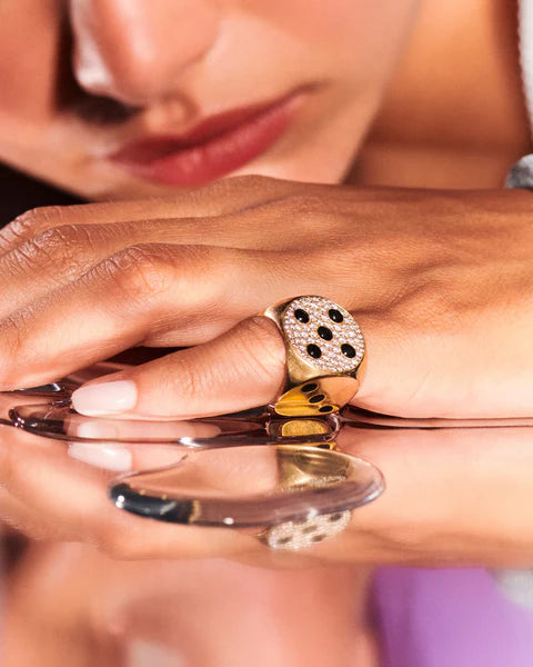 Diamond & 18k Gold Hasard Ring