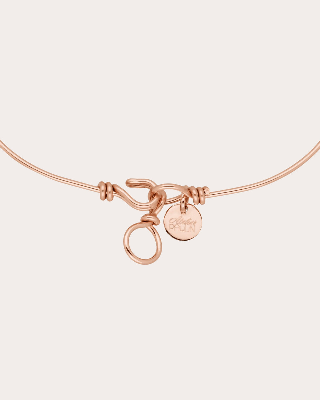 Nude Hammered Bangle