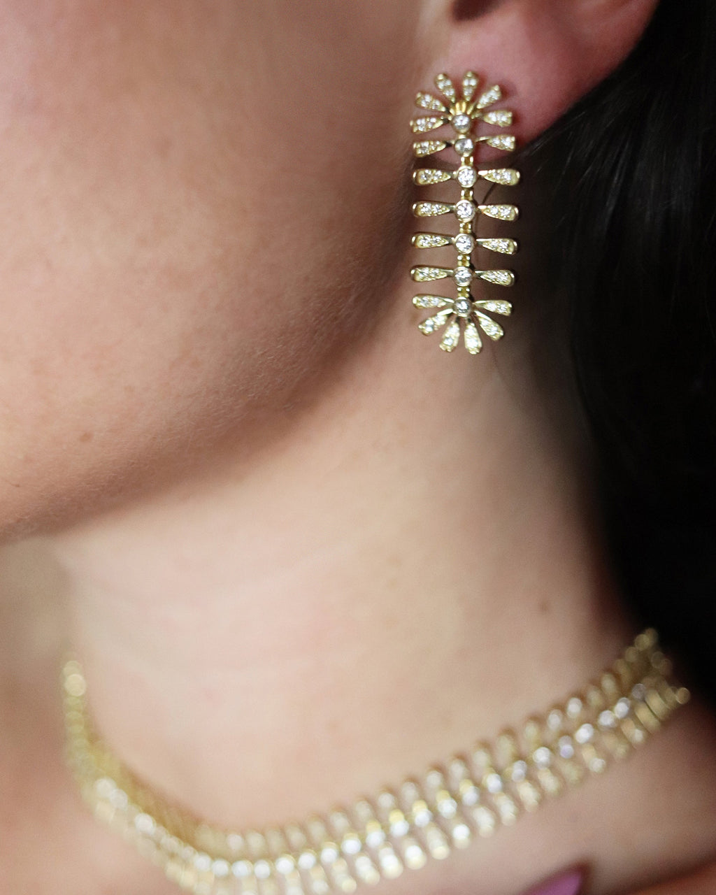 Diamond & 18k Gold Metropolis Drop Earrings