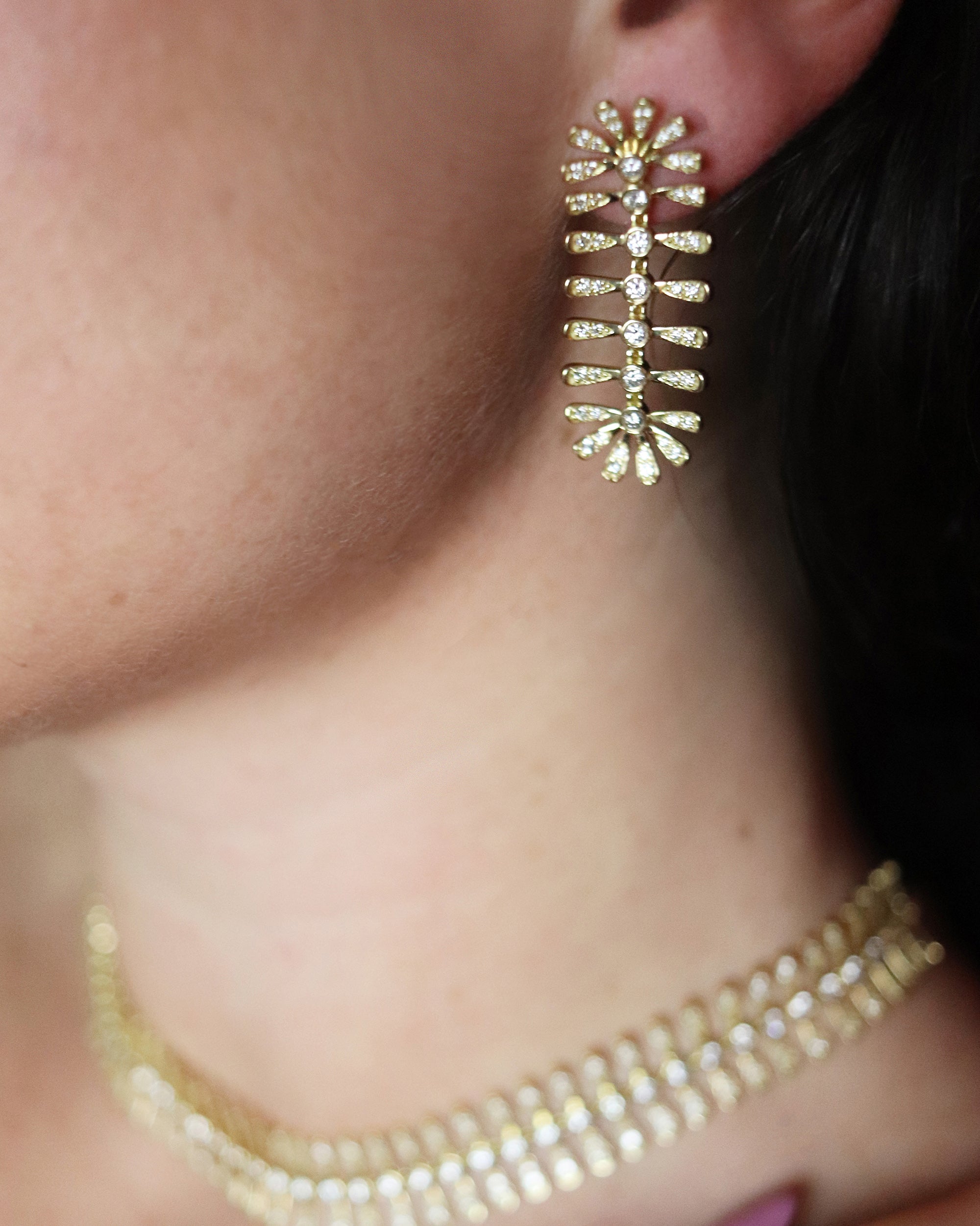 Diamond & 18k Gold Metropolis Drop Earrings