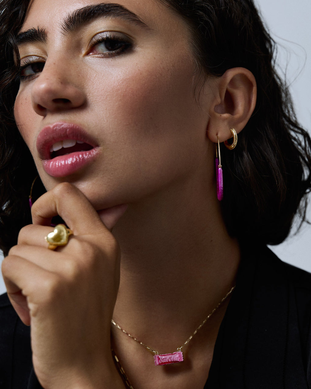 14k Gold Balloon Huggie Earrings