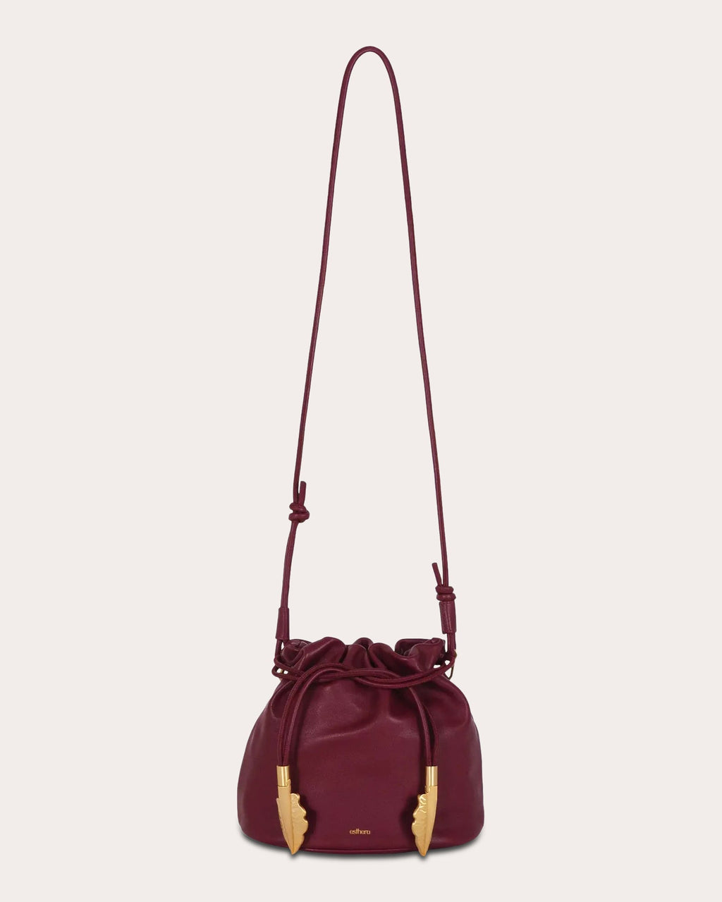 Leaf Leather Pouch Bag