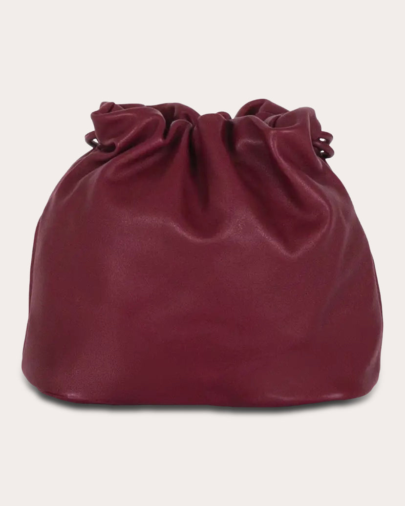 Leaf Leather Pouch Bag