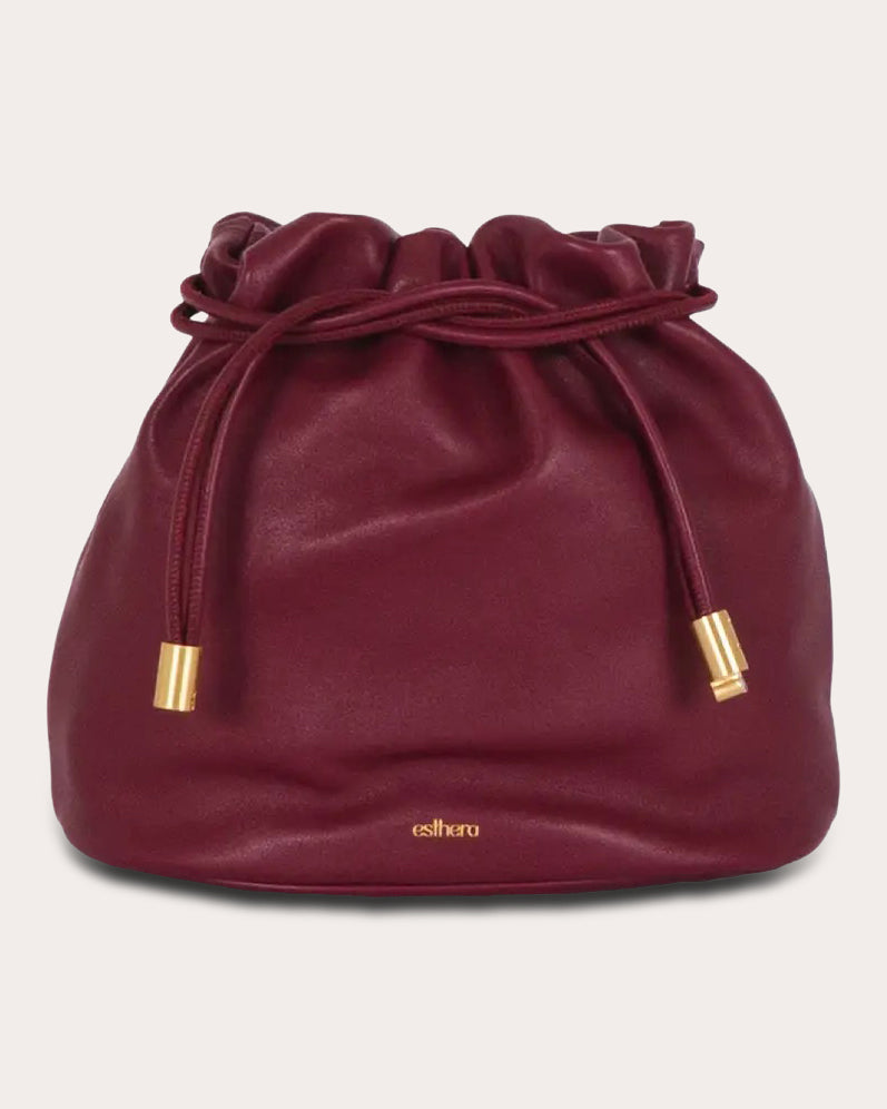 Leaf Leather Pouch Bag