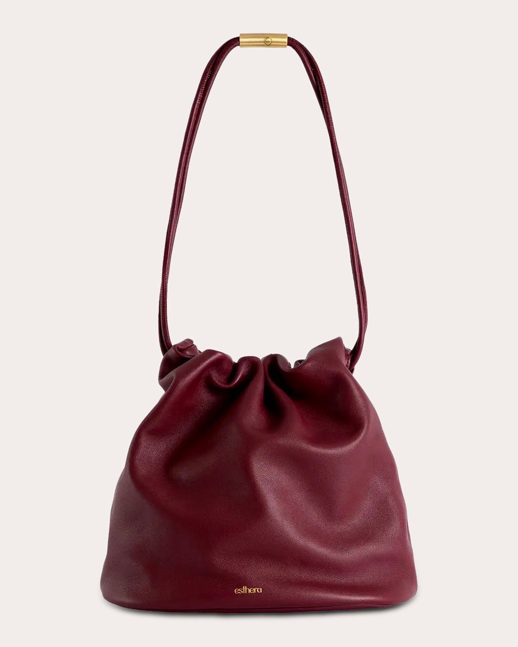 Leaf Leather Pouch Bag