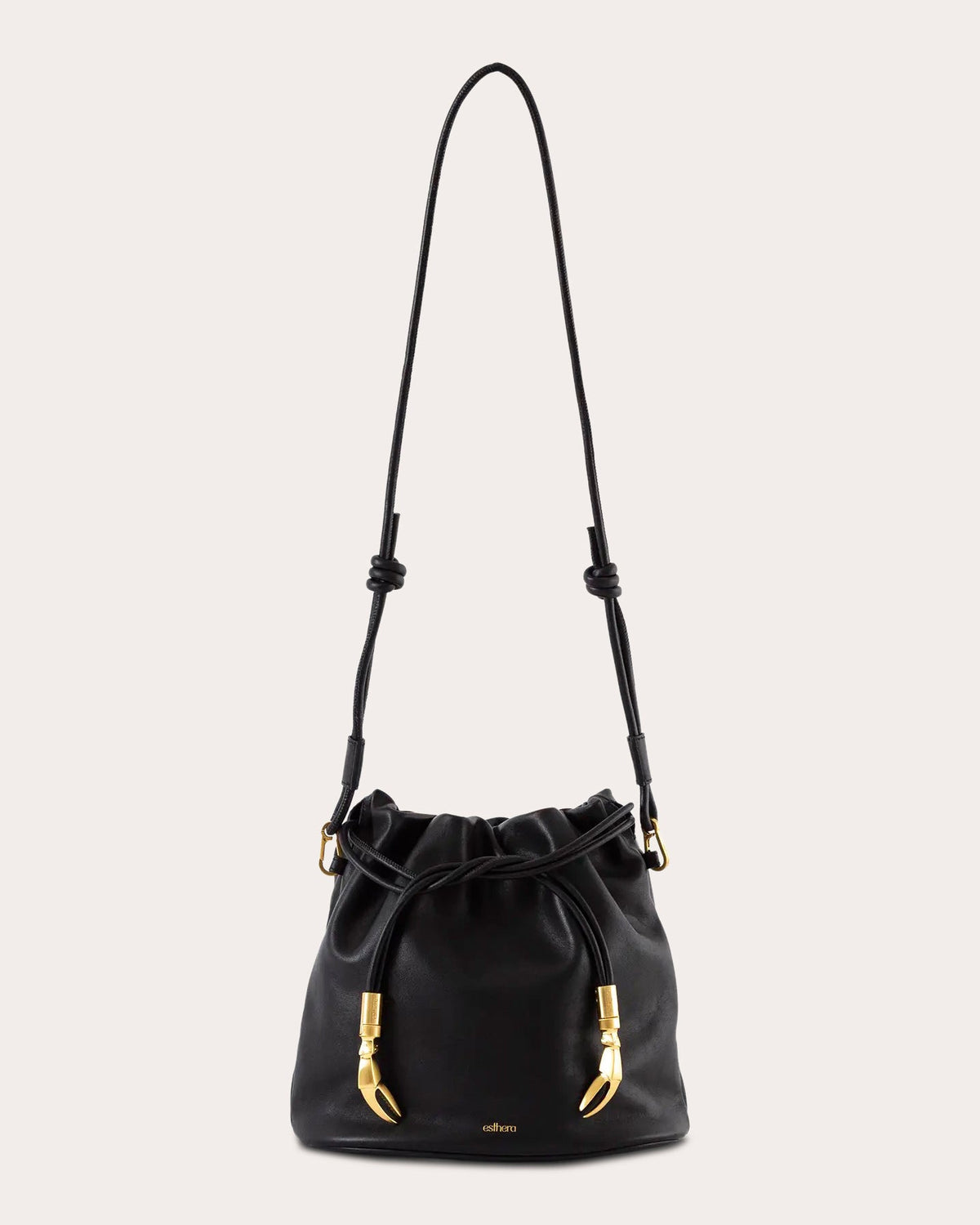 Crab Claw Leather Pouch Bag